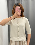 Cardigan in filo manica a 3/4 con chiusura a bottoni FGD MODA