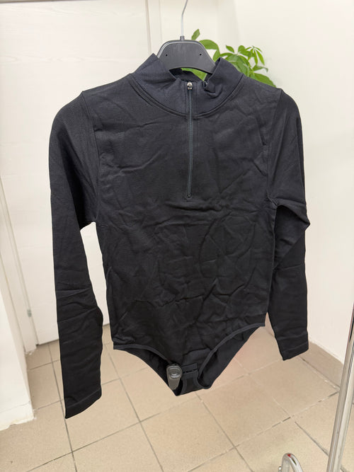 Body compattante a costine con zip FGD MODA