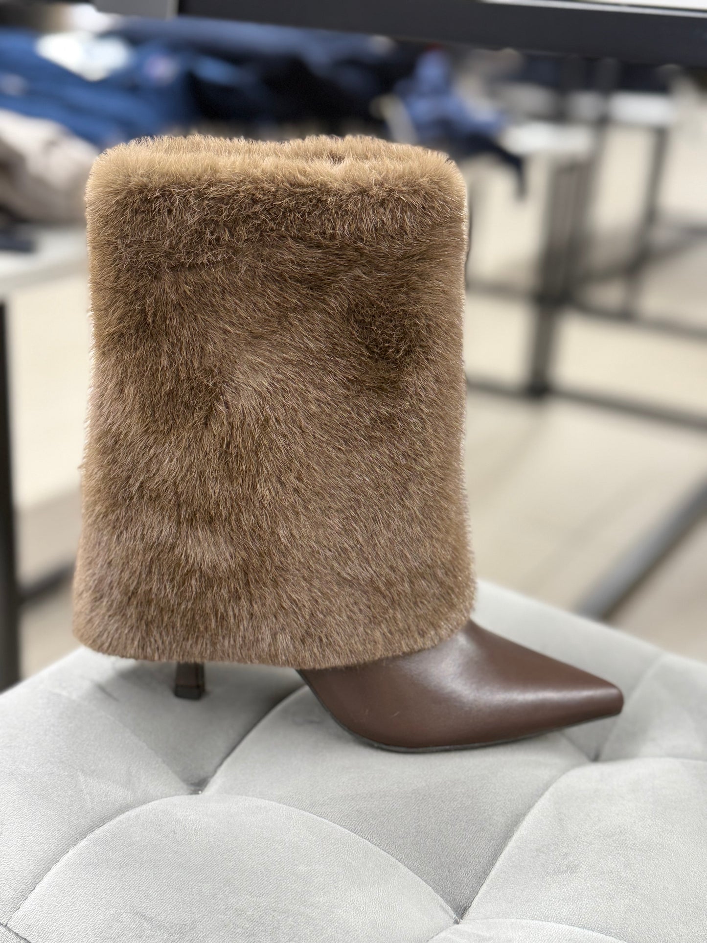 Stivali con pelliccia tacco 5cm FGD MODA