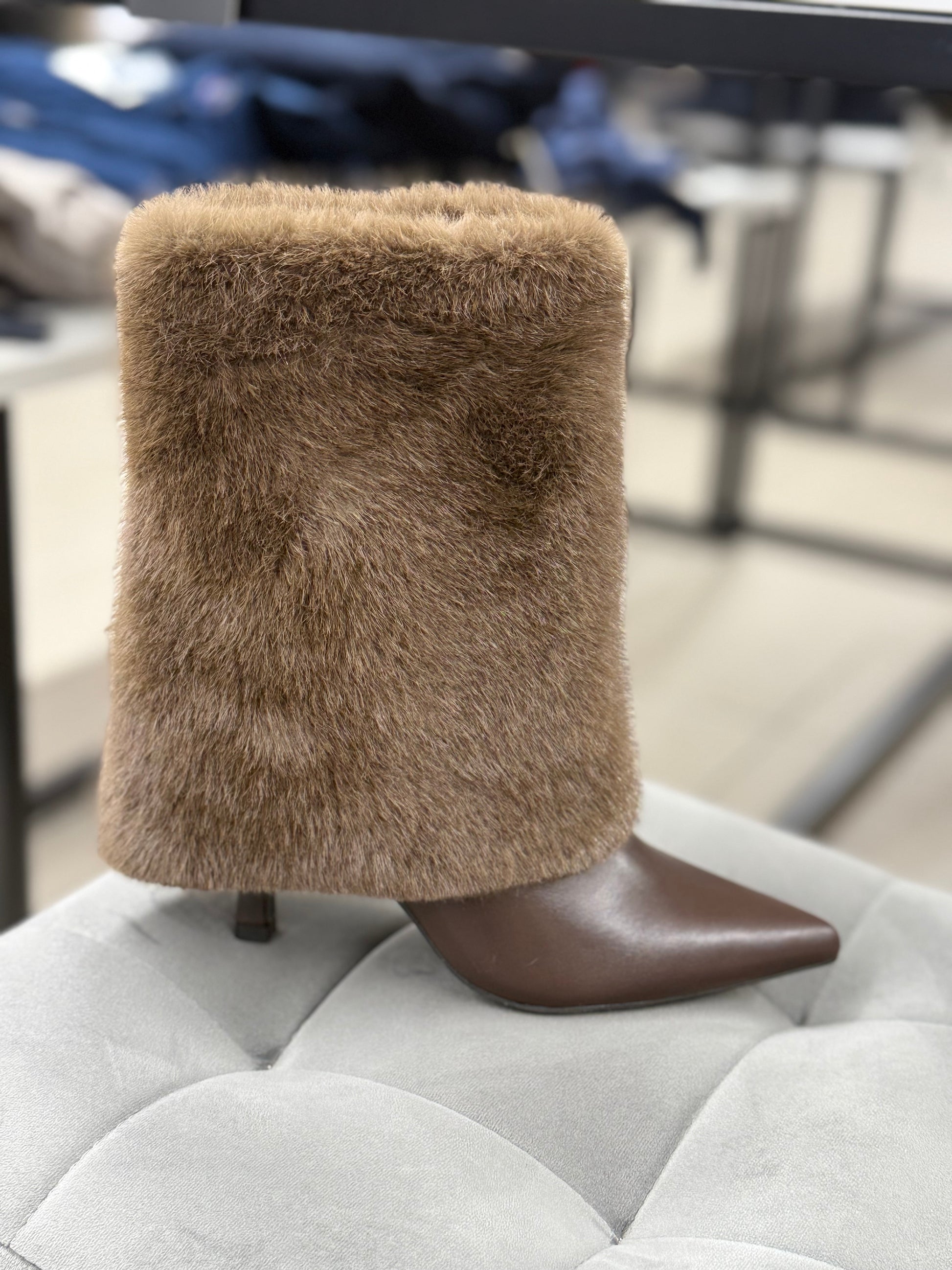 Stivali con pelliccia tacco 5cm FGD MODA