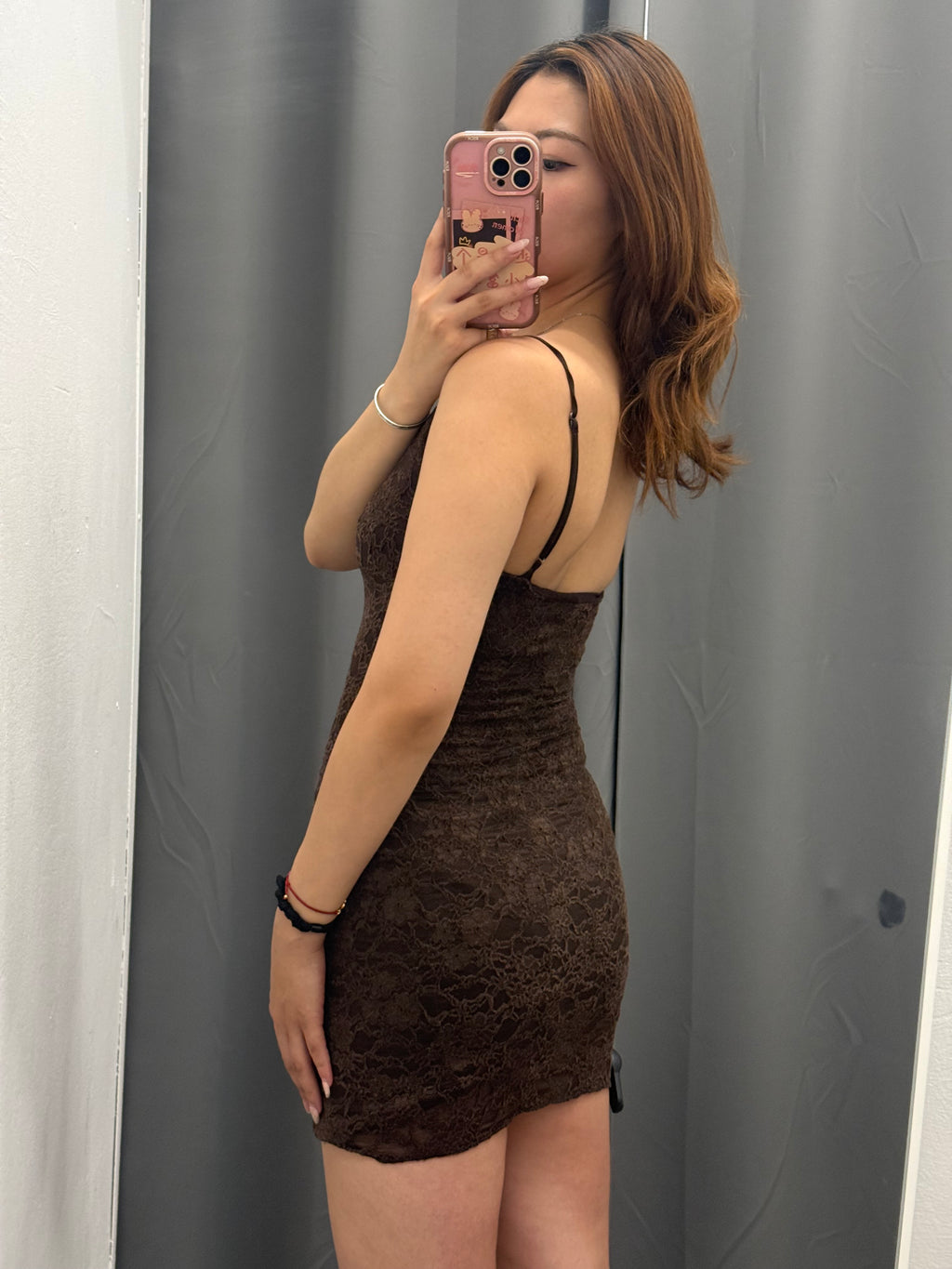 Abito Corto In Pizzo Con Spalline Regolabili FGD MODA