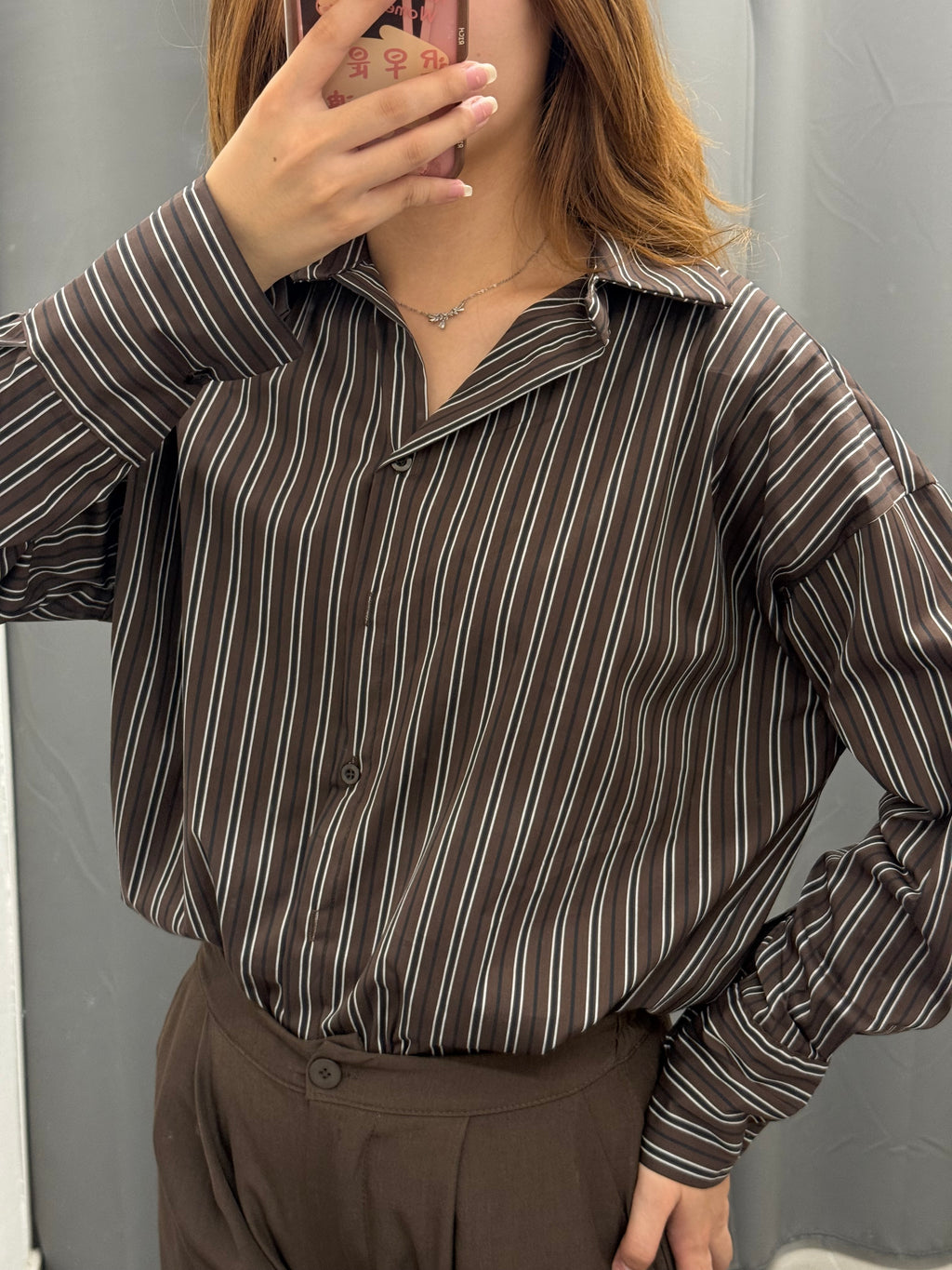Camicia 100% Cotone Over Fit A Righe FGD MODA