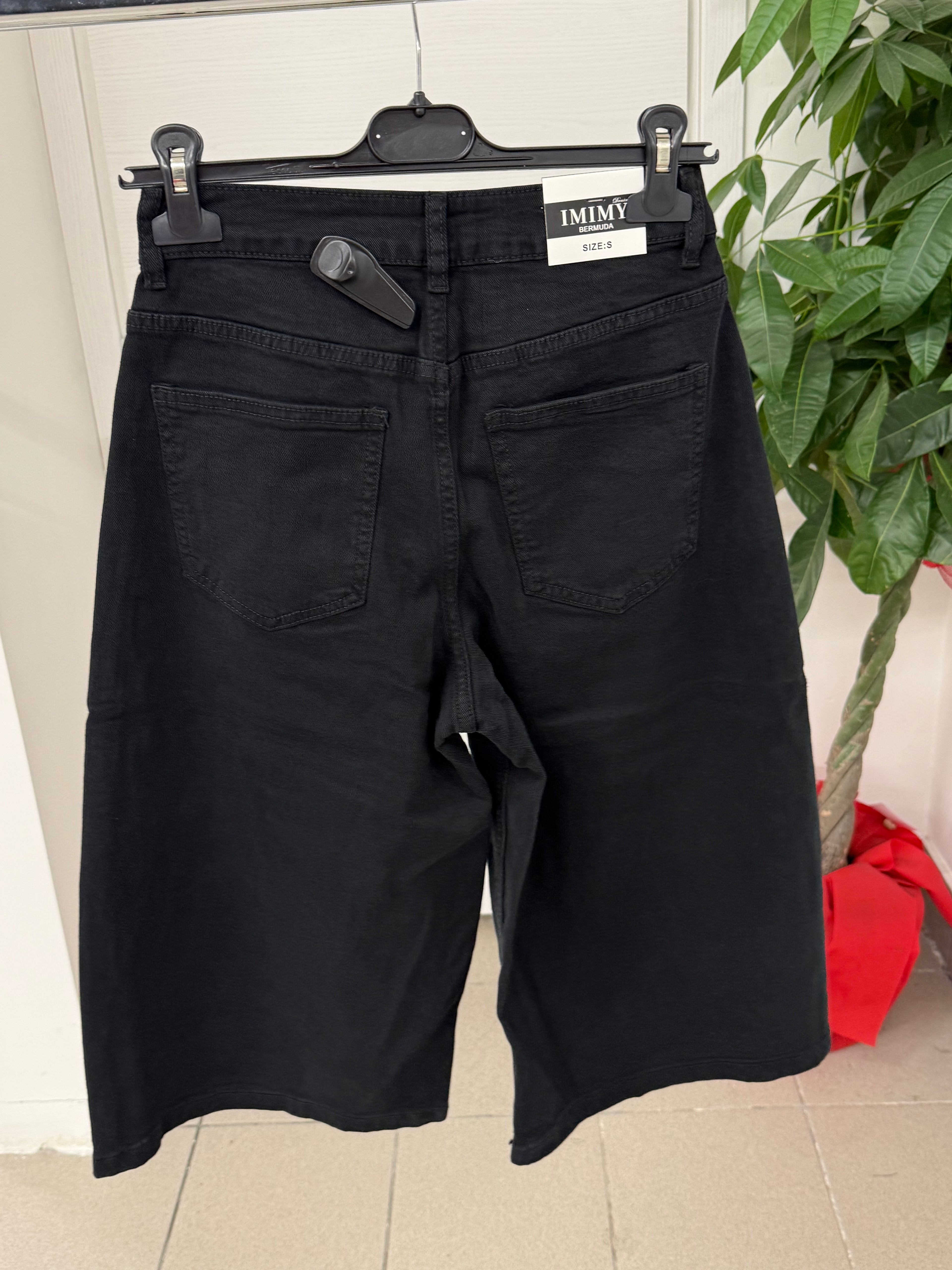 Bermuda di jeans nero T1005A FGD MODA