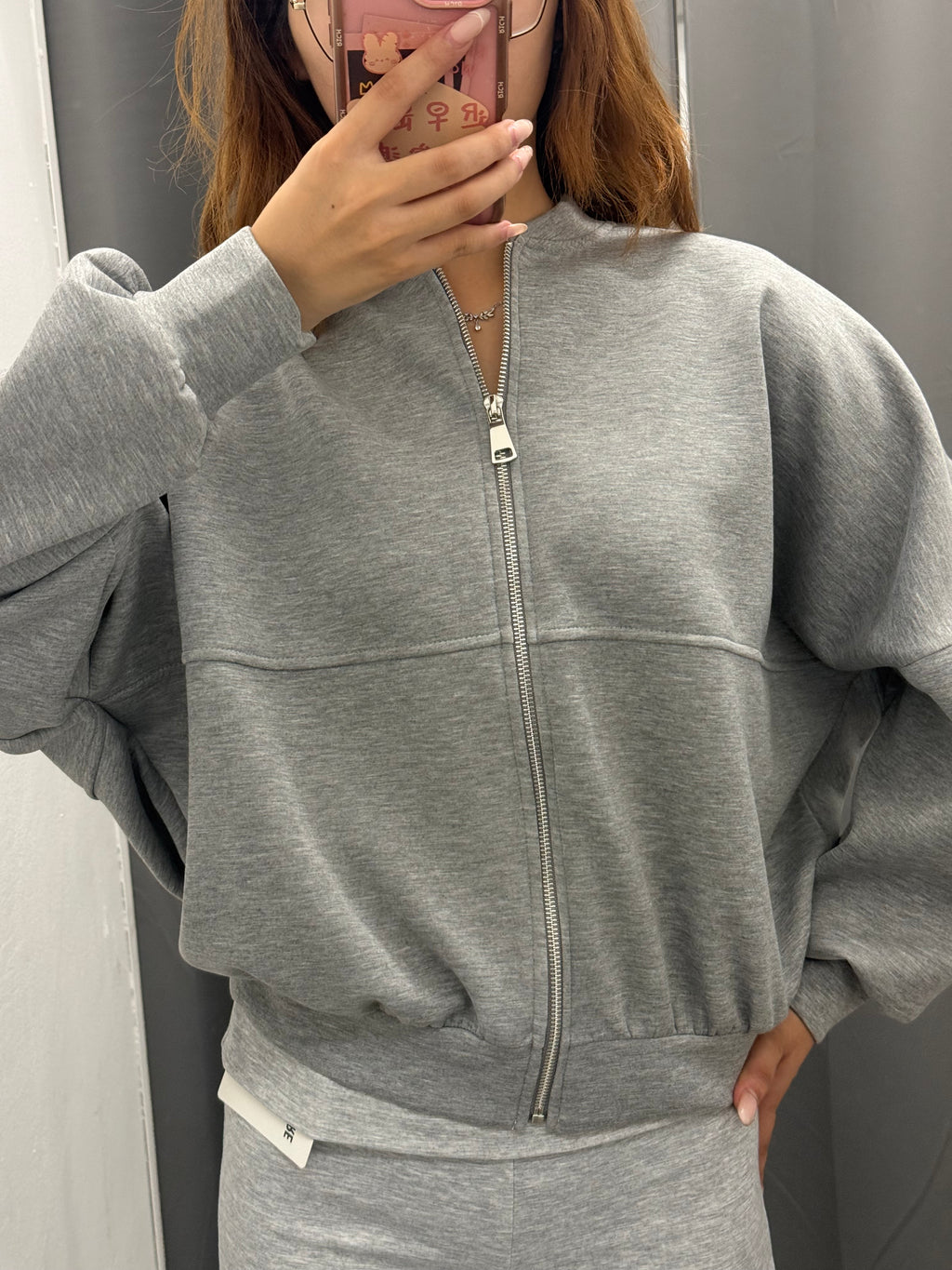 Felpa Over Fit Con Zip FGD MODA
