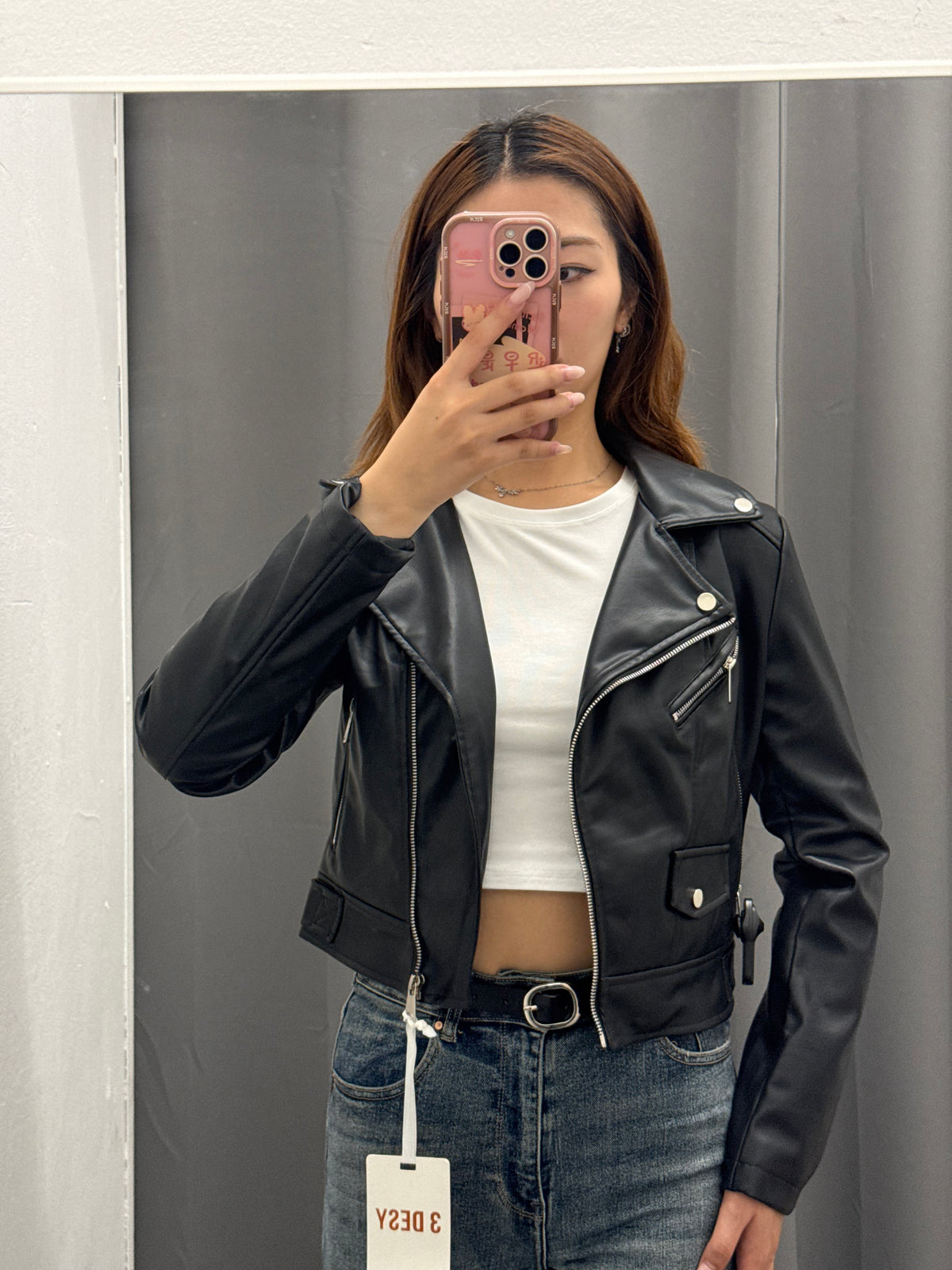 Chiodo In Ecopelle Con Chiusura A Zip FGD MODA