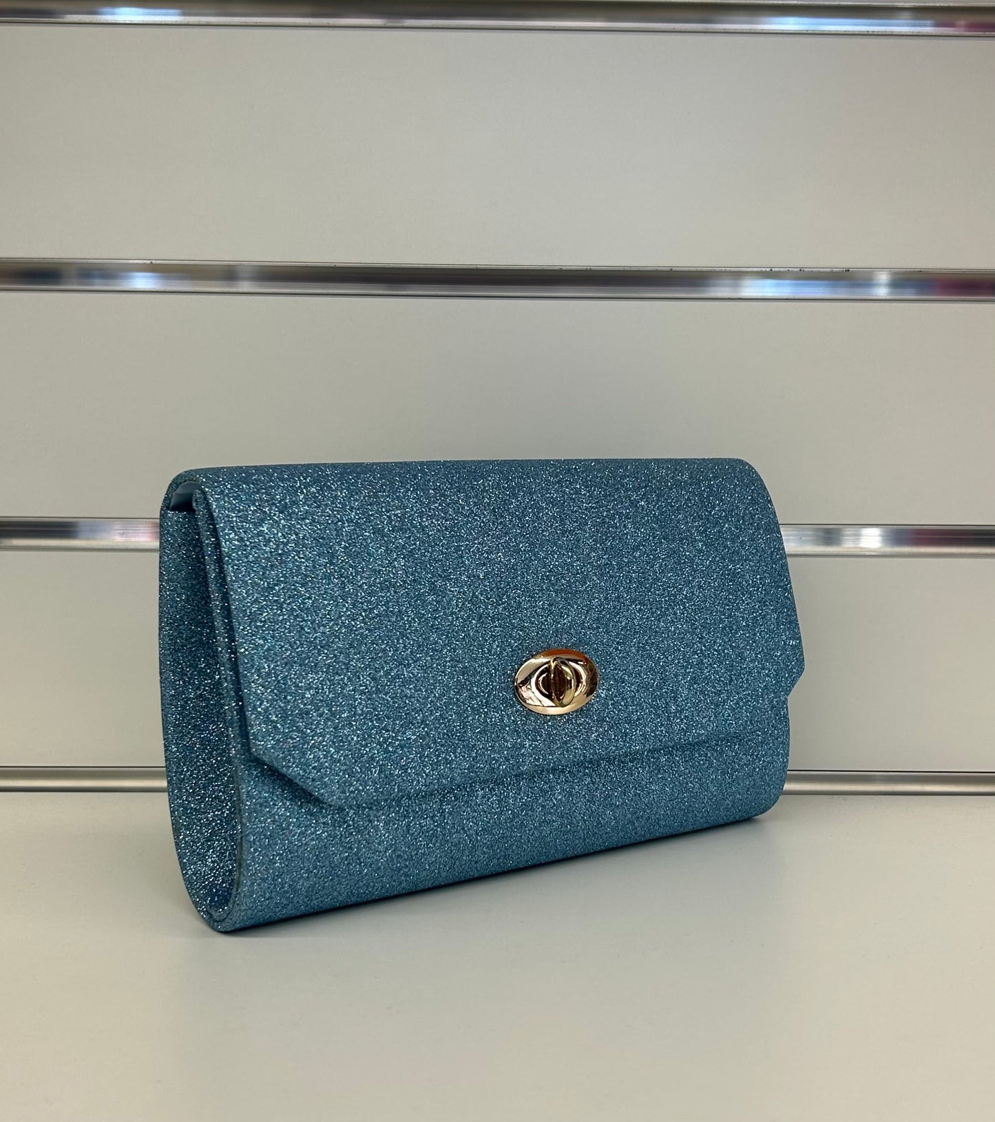 Porchette clutch brillantinata con chiusura davanti FGD MODA