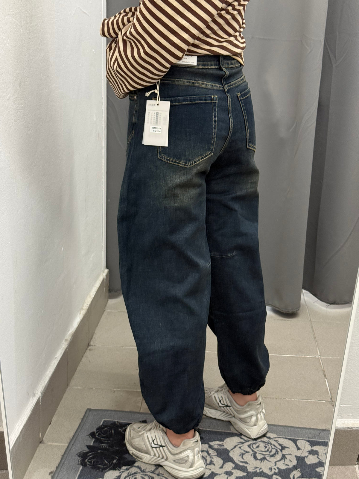 Jeans Balloon Con Cuciture Con Polsini LM807 FGD MODA