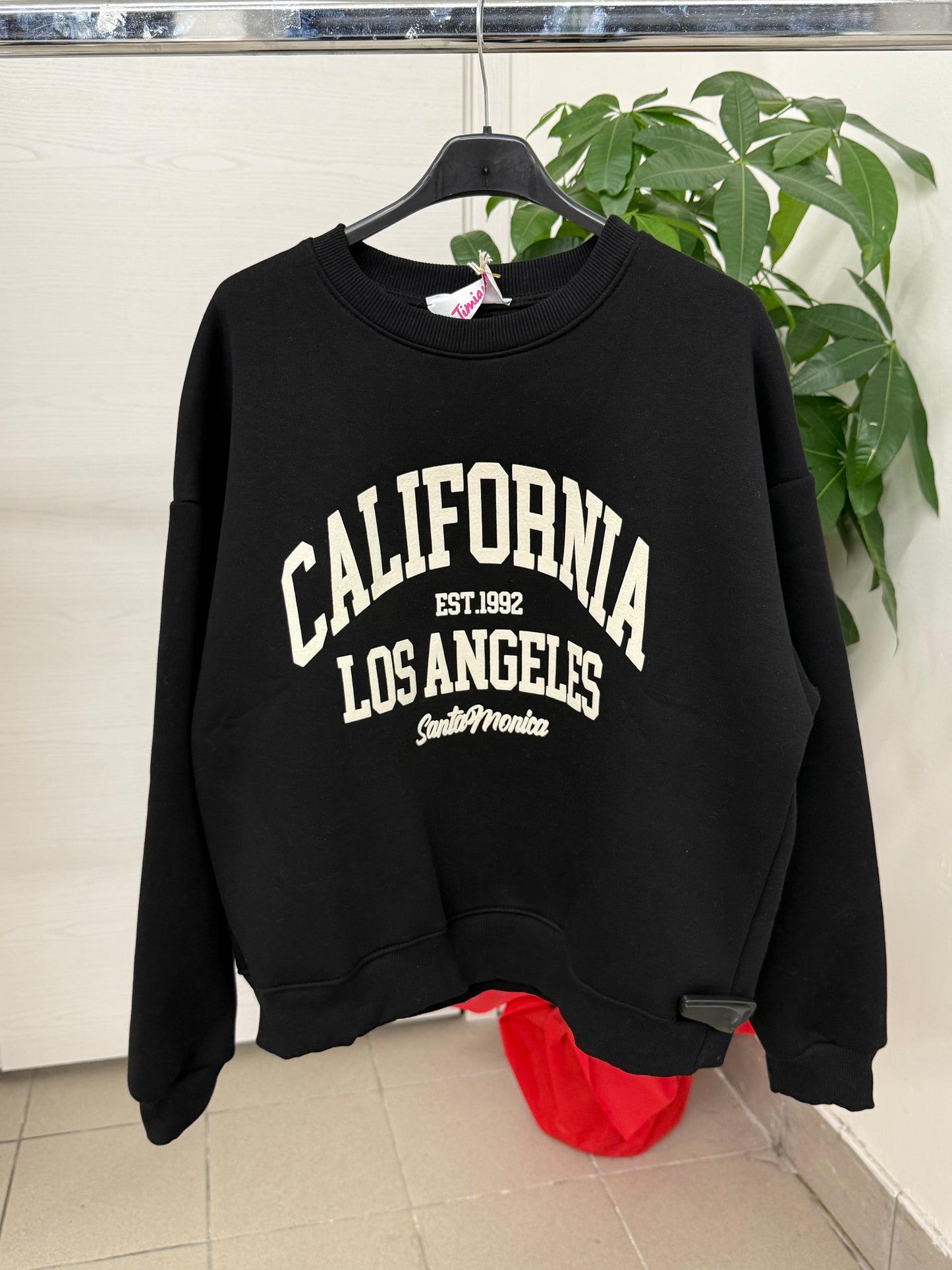 Felpa imbottita con scritta FGD MODA