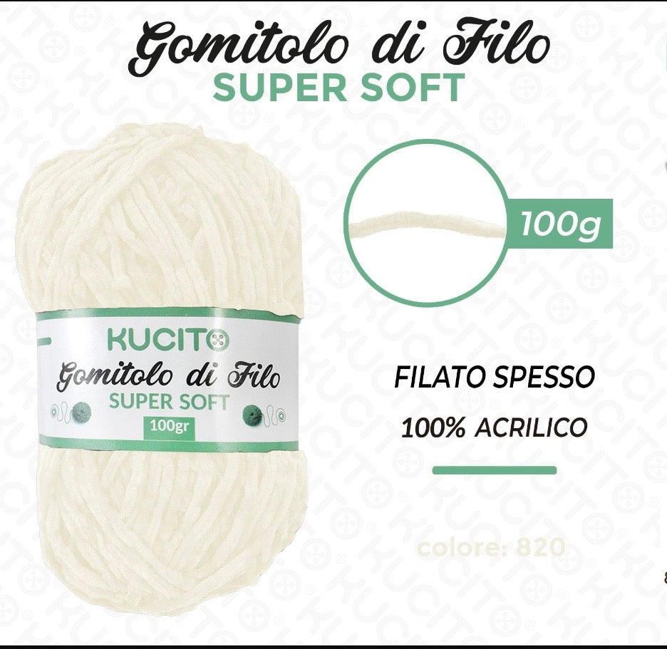 Gomitolo di filo SUPER SOFT 100g FGD MODA