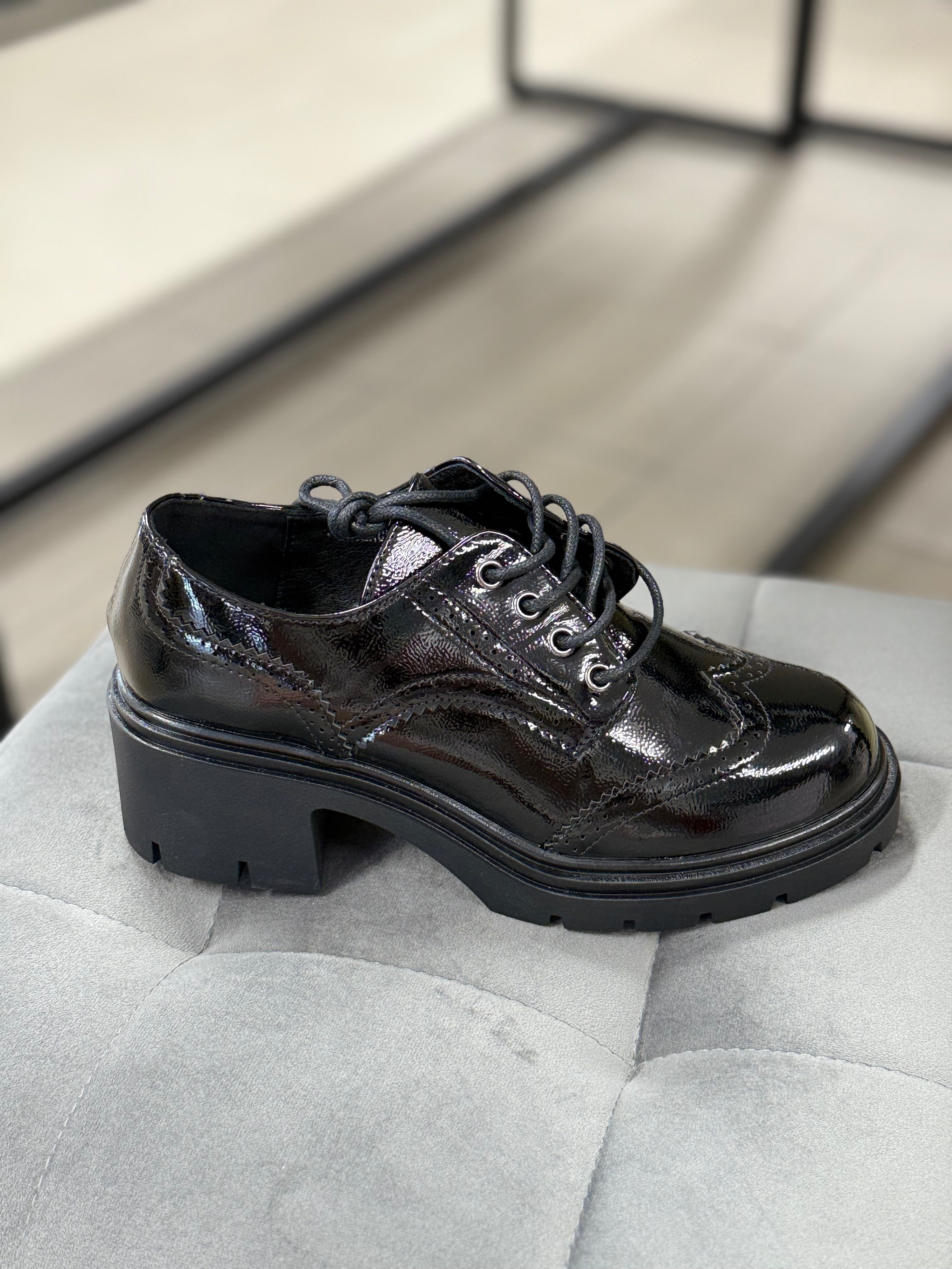 Mocassini lucidi tacco 5cm FGD MODA