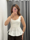 Top peplum a spalla larga FGD MODA