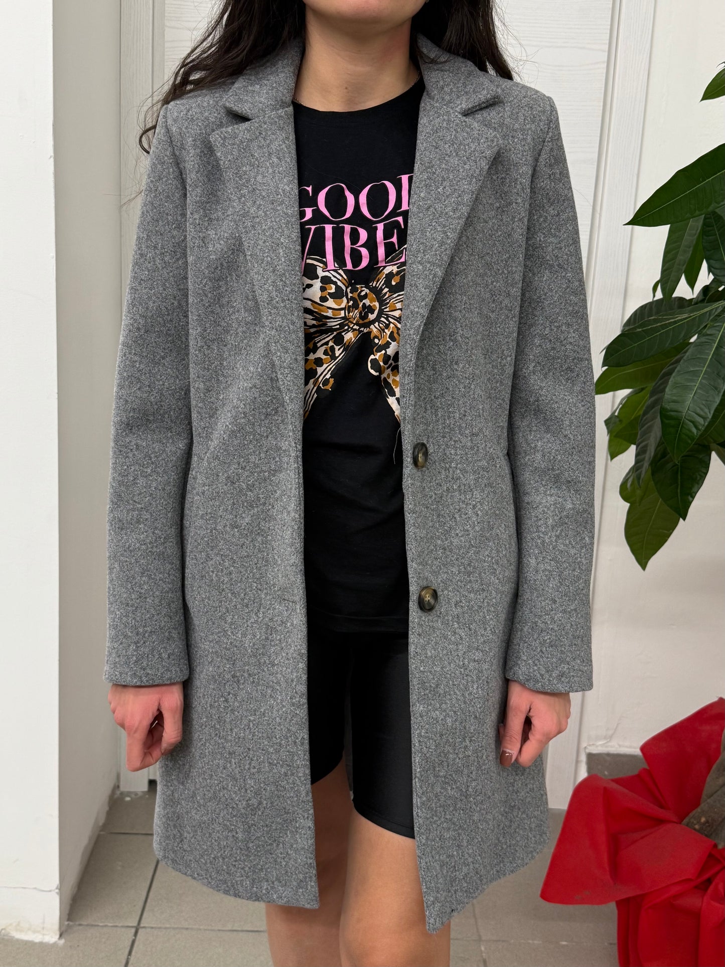 Cappotto lungo tinta unita FGD MODA