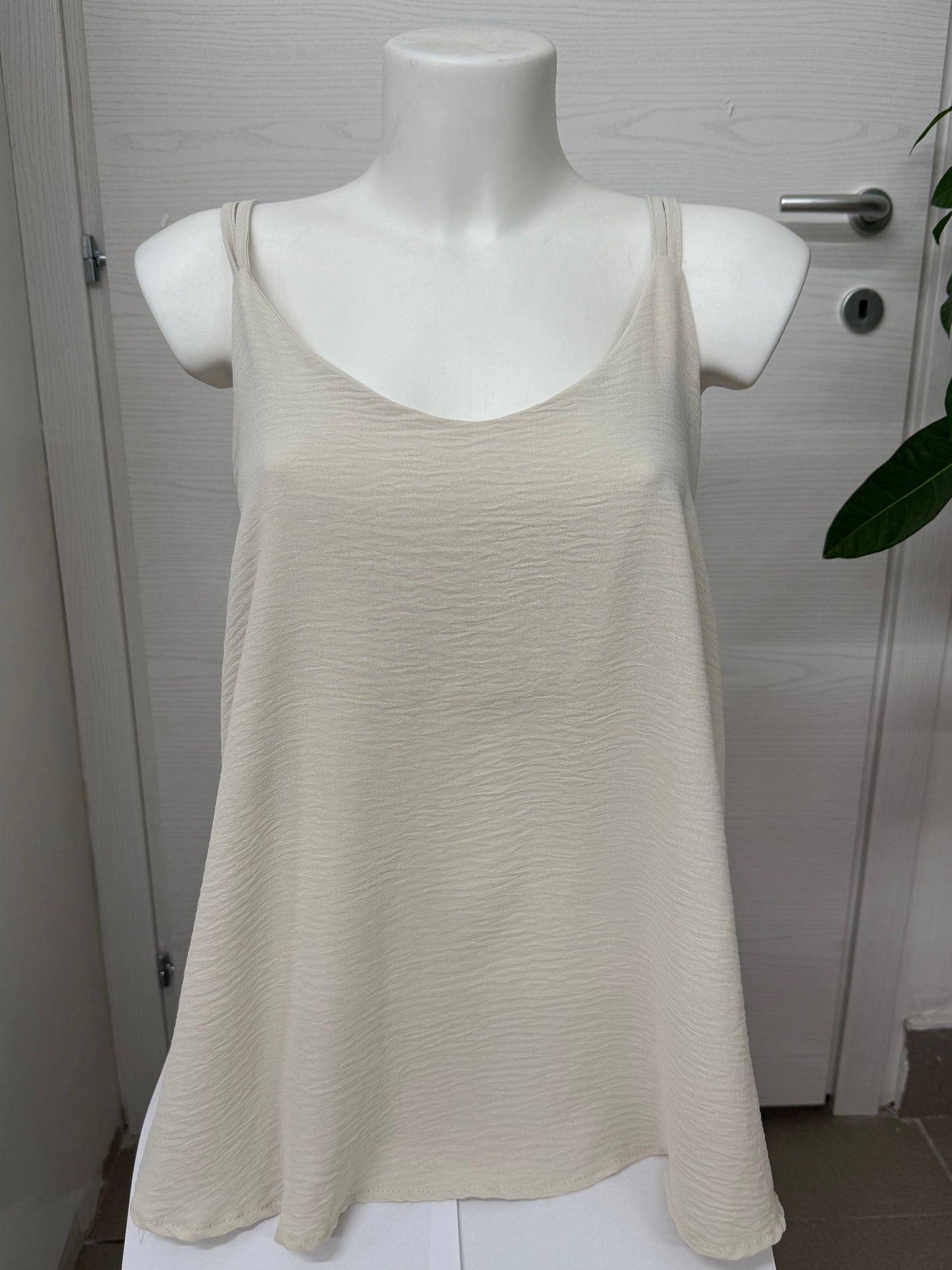 Canotta con perle sul retro FGD MODA