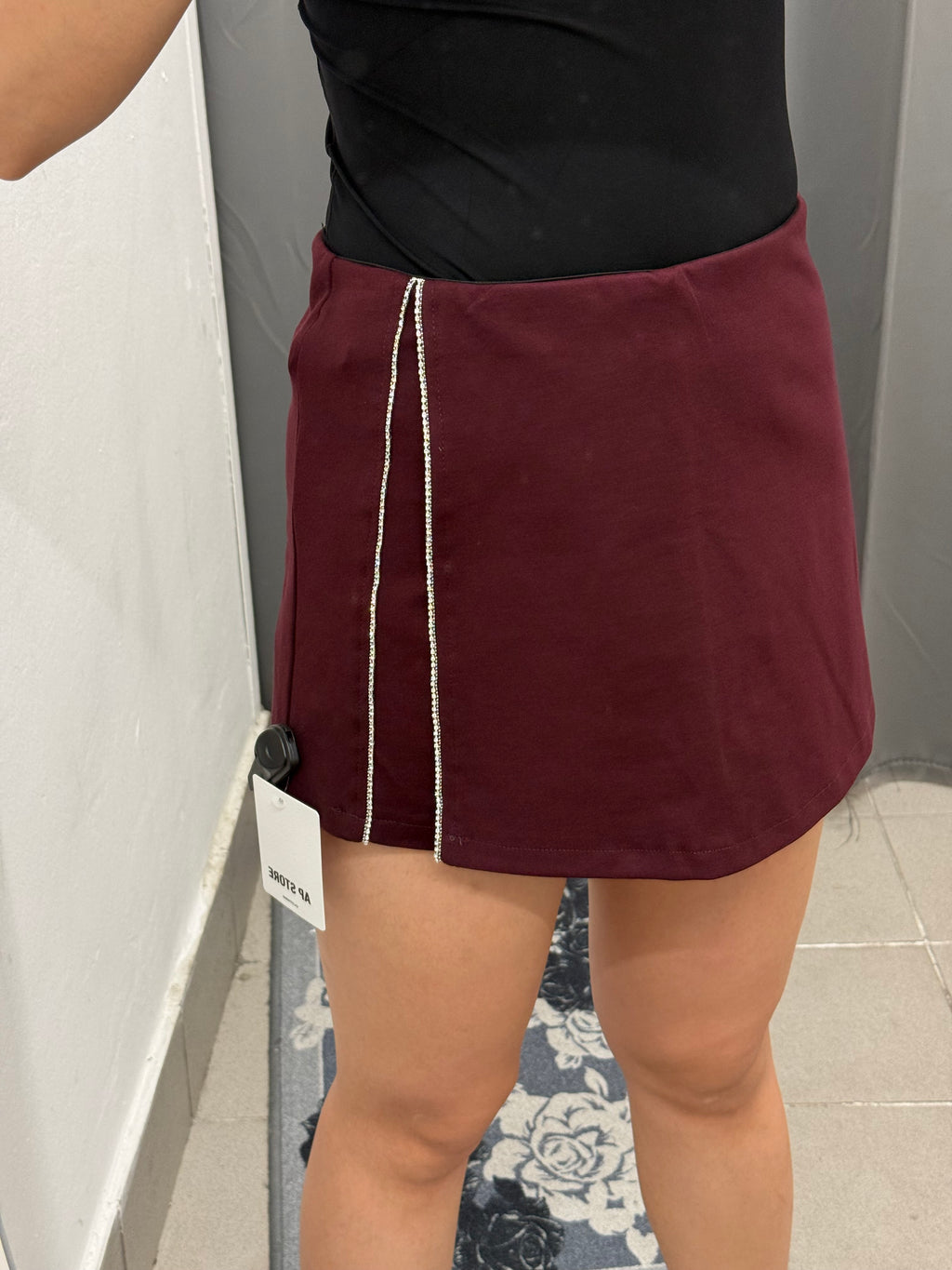 Gonna Skort Con Spacco Brillantinato FGD MODA