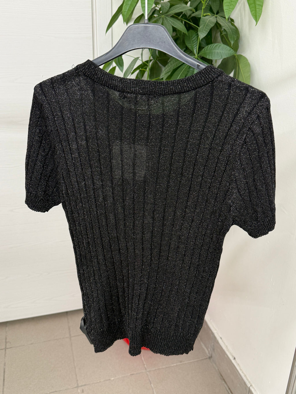 Maglia in filo a costine larghe con lurex FGD MODA