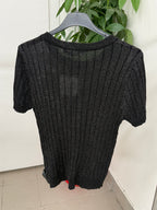 Maglia in filo a costine larghe con lurex FGD MODA