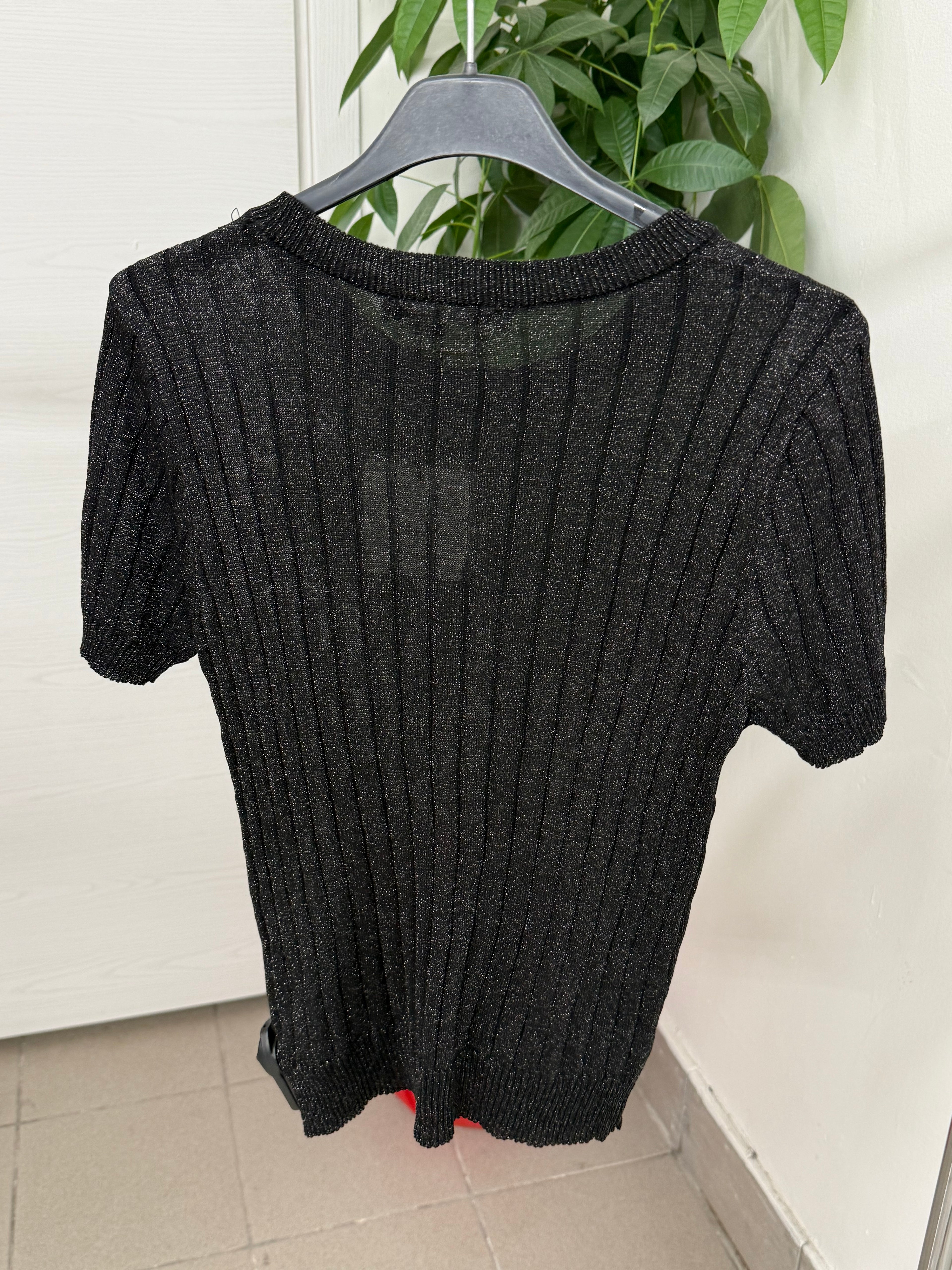 Maglia in filo a costine larghe con lurex FGD MODA
