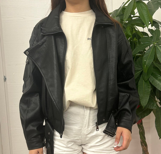 Giacca bomber in pelle FGD MODA