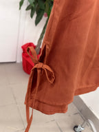 Canotta in tencel con fiocchi laterali FGD MODA