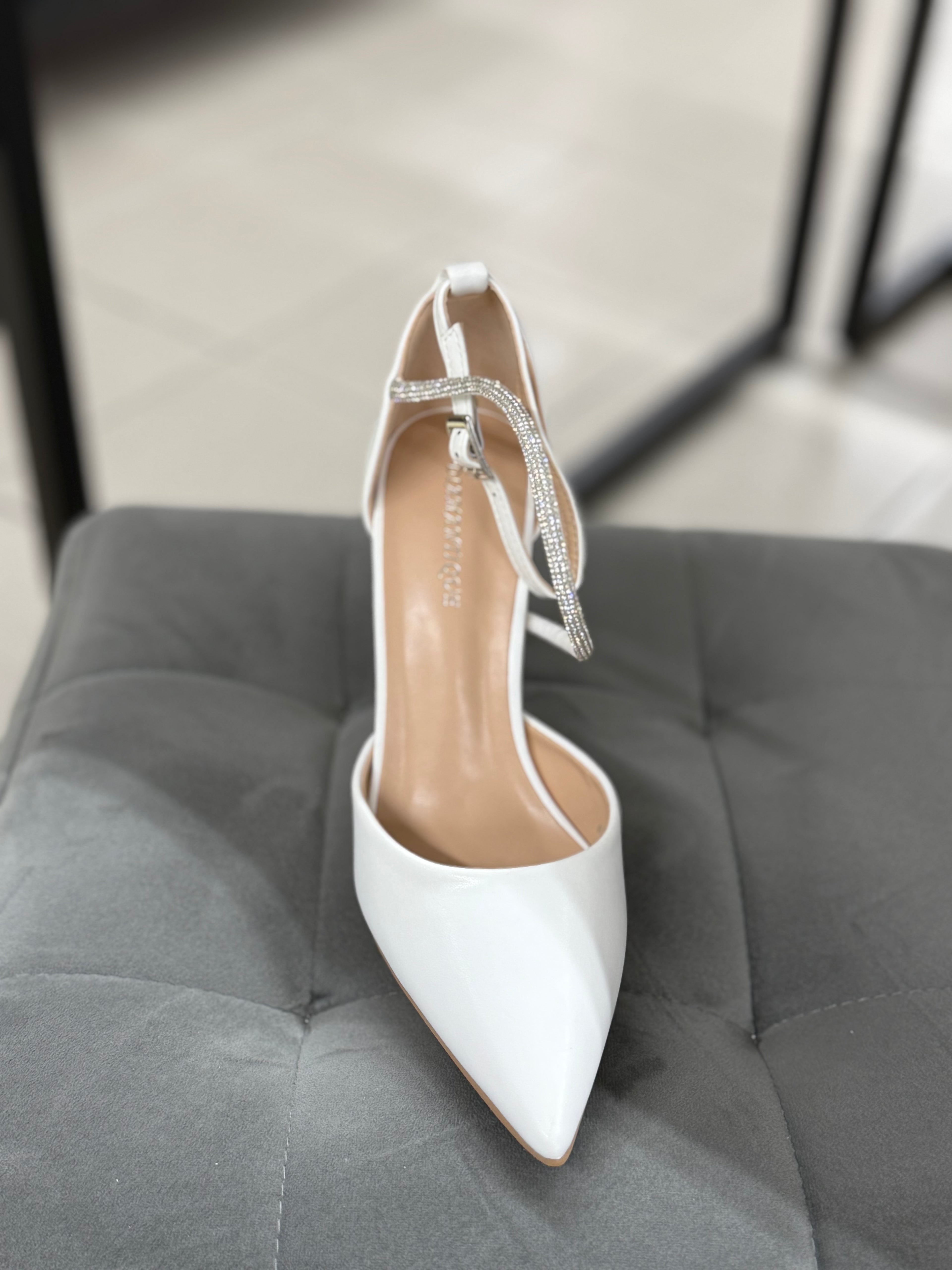 Décolleté con brillantini con cinta tacco 10cm 6220 FGD MODA