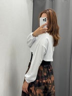 Felpa Crop Misto Canotta FGD MODA