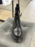 Anfibi In Ecopelle Con Platform Con Lacci G725 FGD MODA
