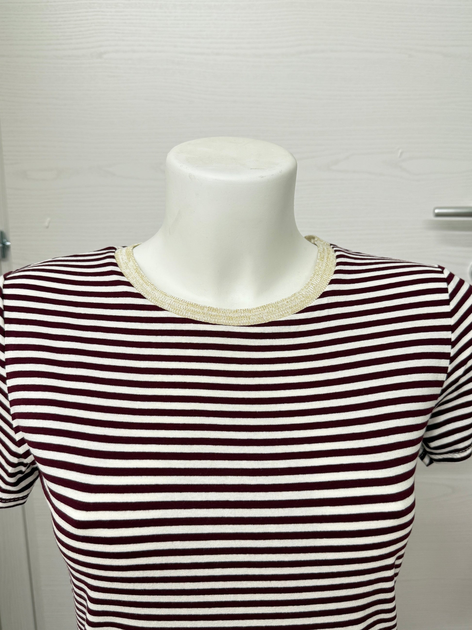 Maglietta a righe con colletto lurex FGD MODA