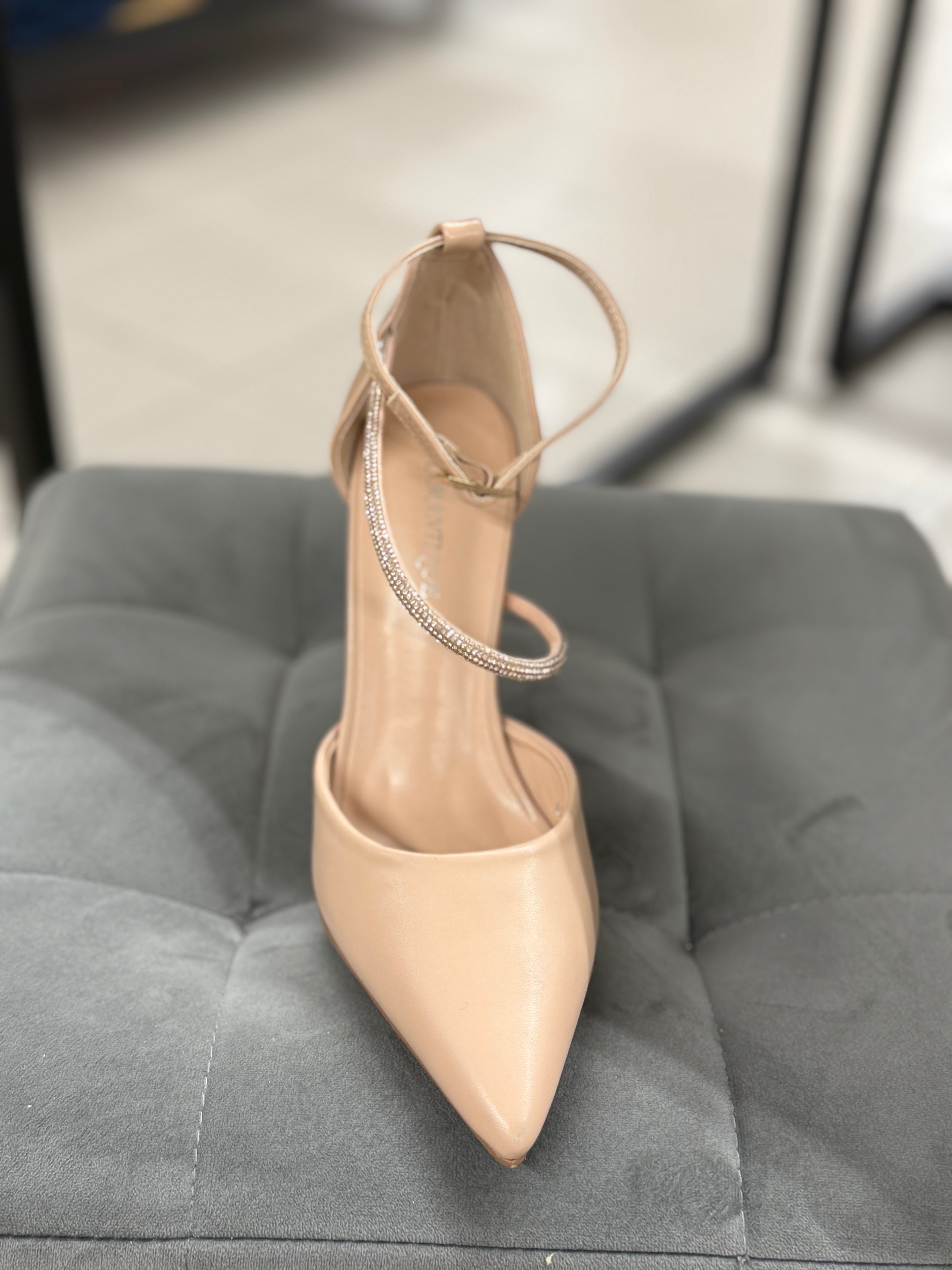 Décolleté con brillantini con cinta tacco 10cm 6220 FGD MODA