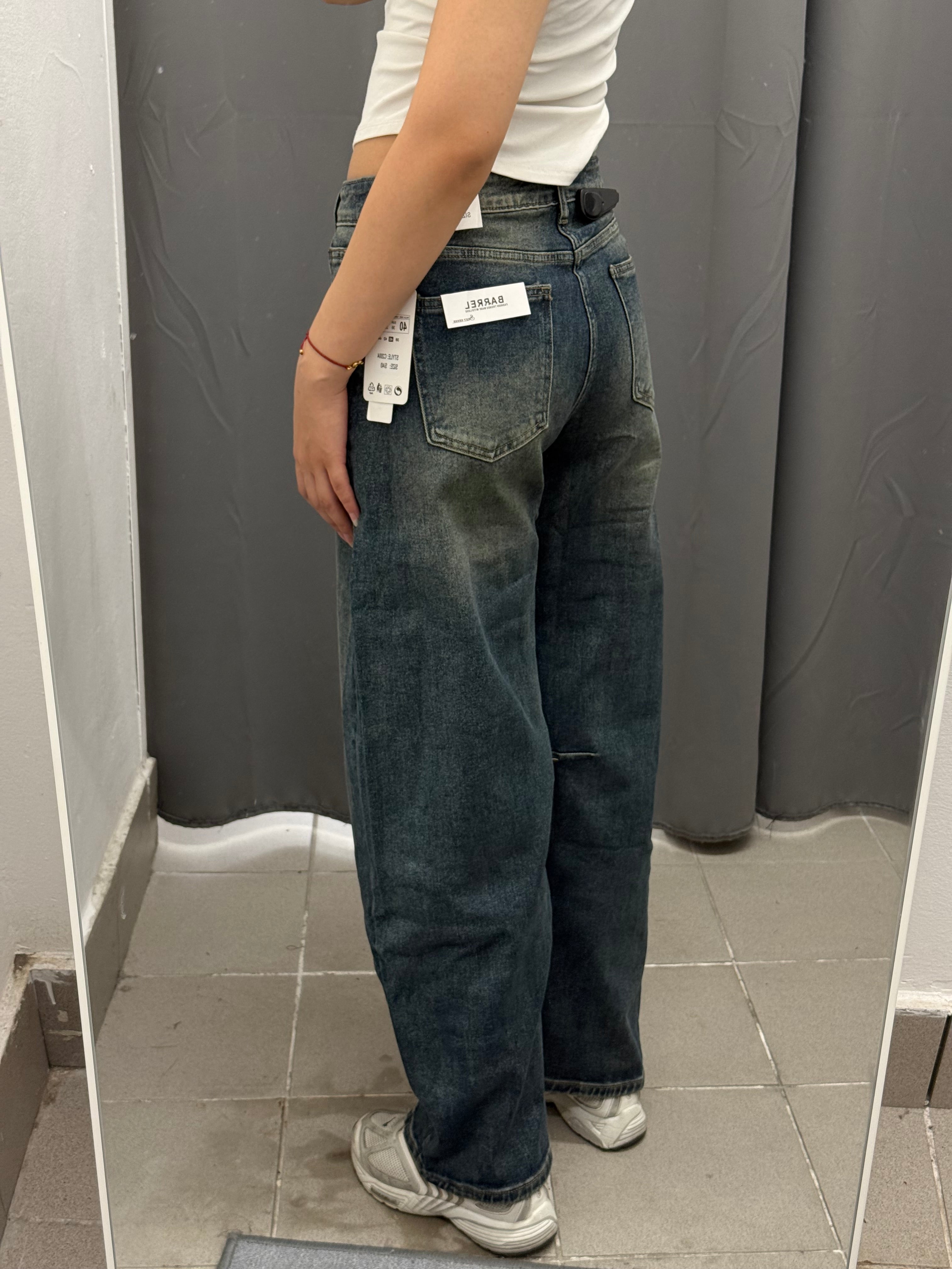 Jeans Barrel con Cuciture C2004 FGD MODA