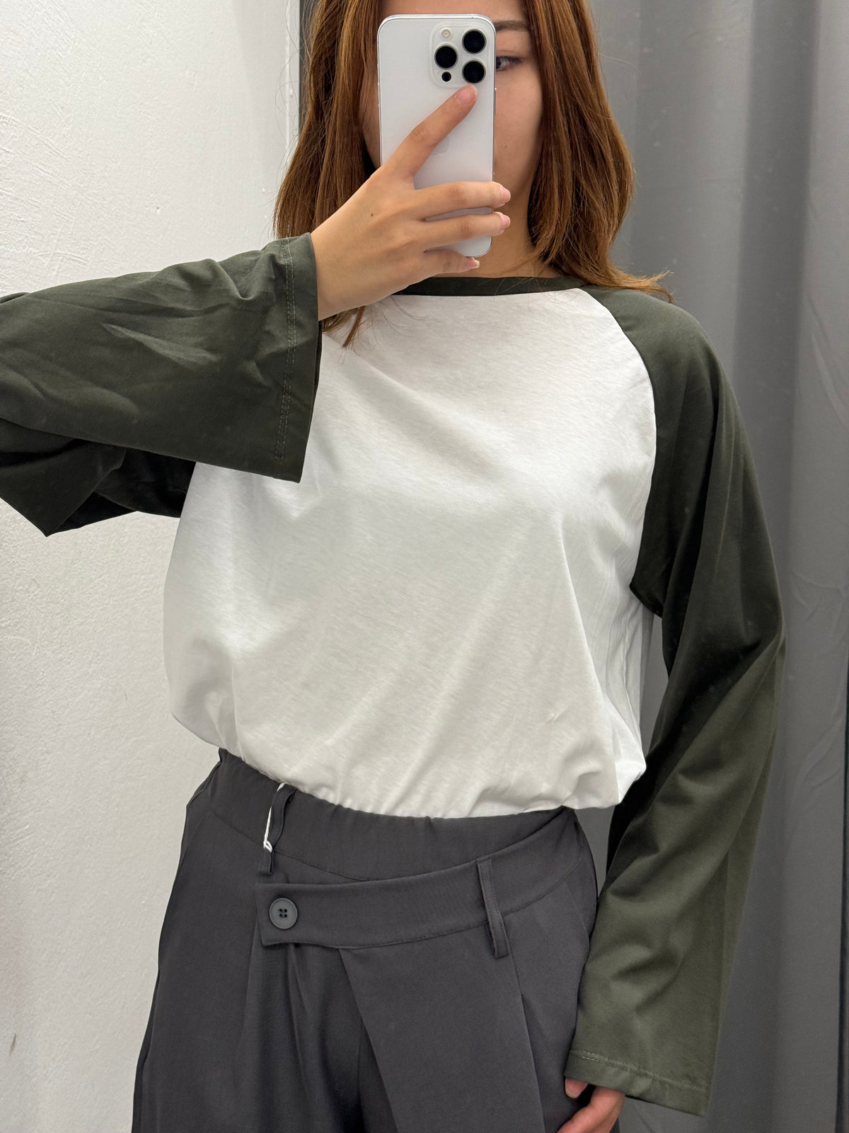 Maglietta In Cotone A Maniche Larghe Bicolore FGD MODA