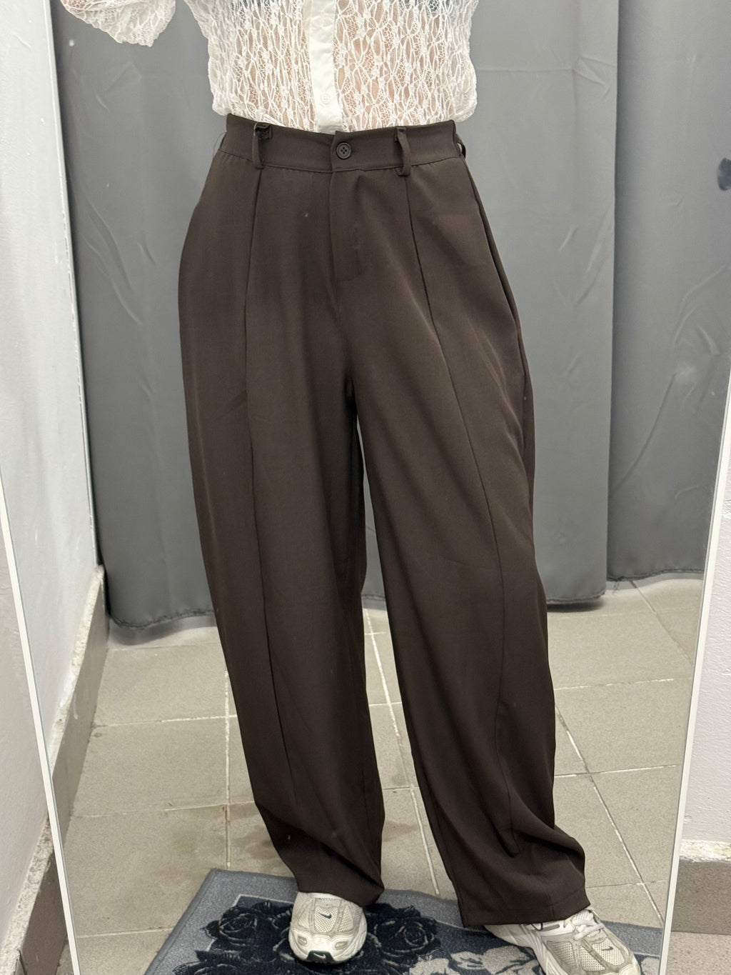 Pantaloni Barrel Tinta Unita FGD MODA