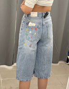Bermuda di Jeans con stampe N2769 FGD MODA