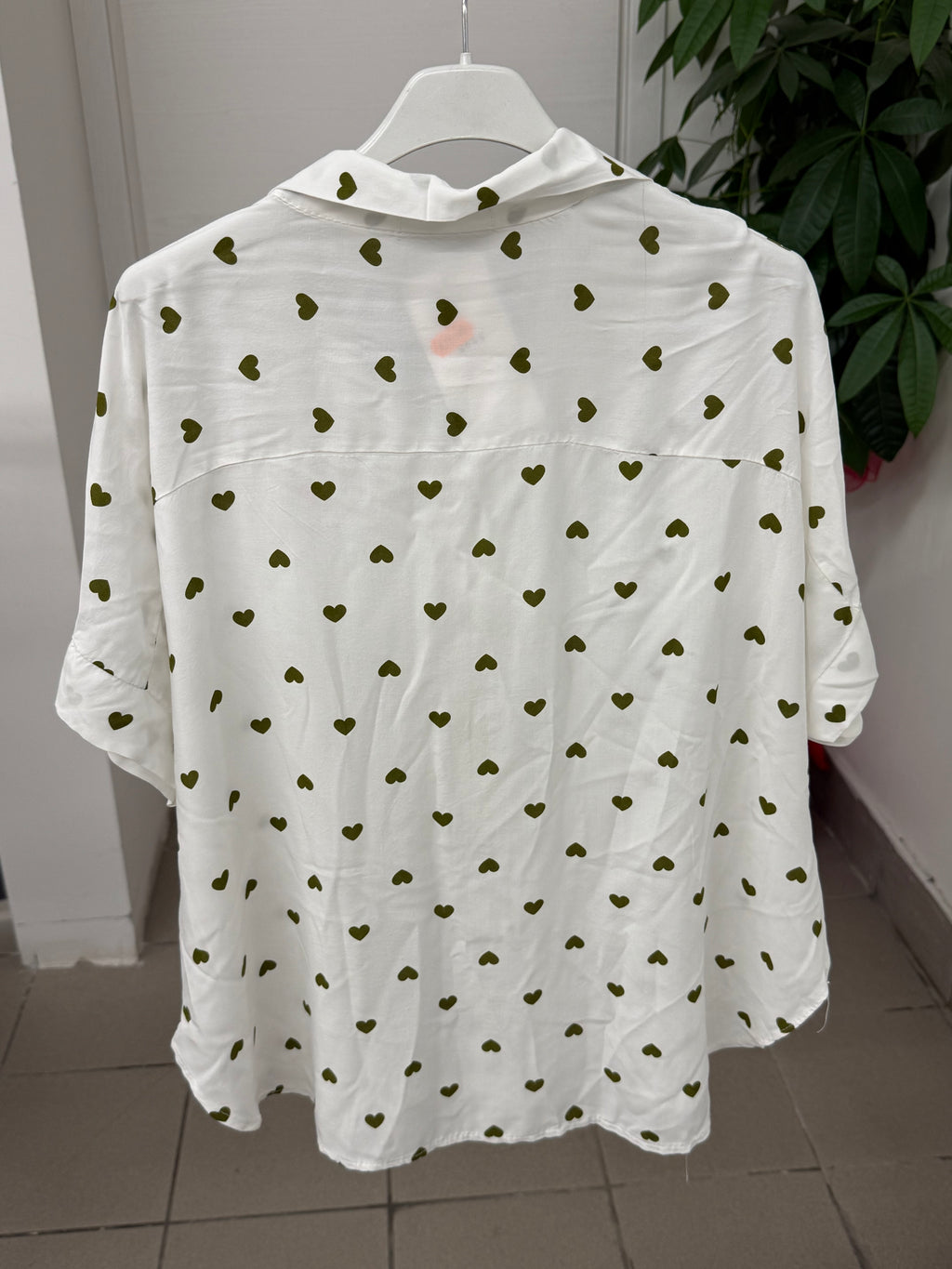 Camicia 100% viscosa con cuoricini FGD MODA