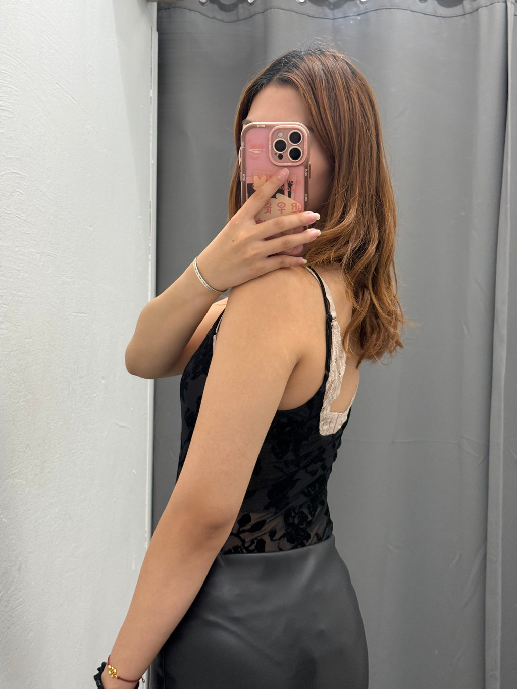 Body Semitrasparente Con Stampe Fiorate In Velluto Con Spalline Regolabili FGD MODA