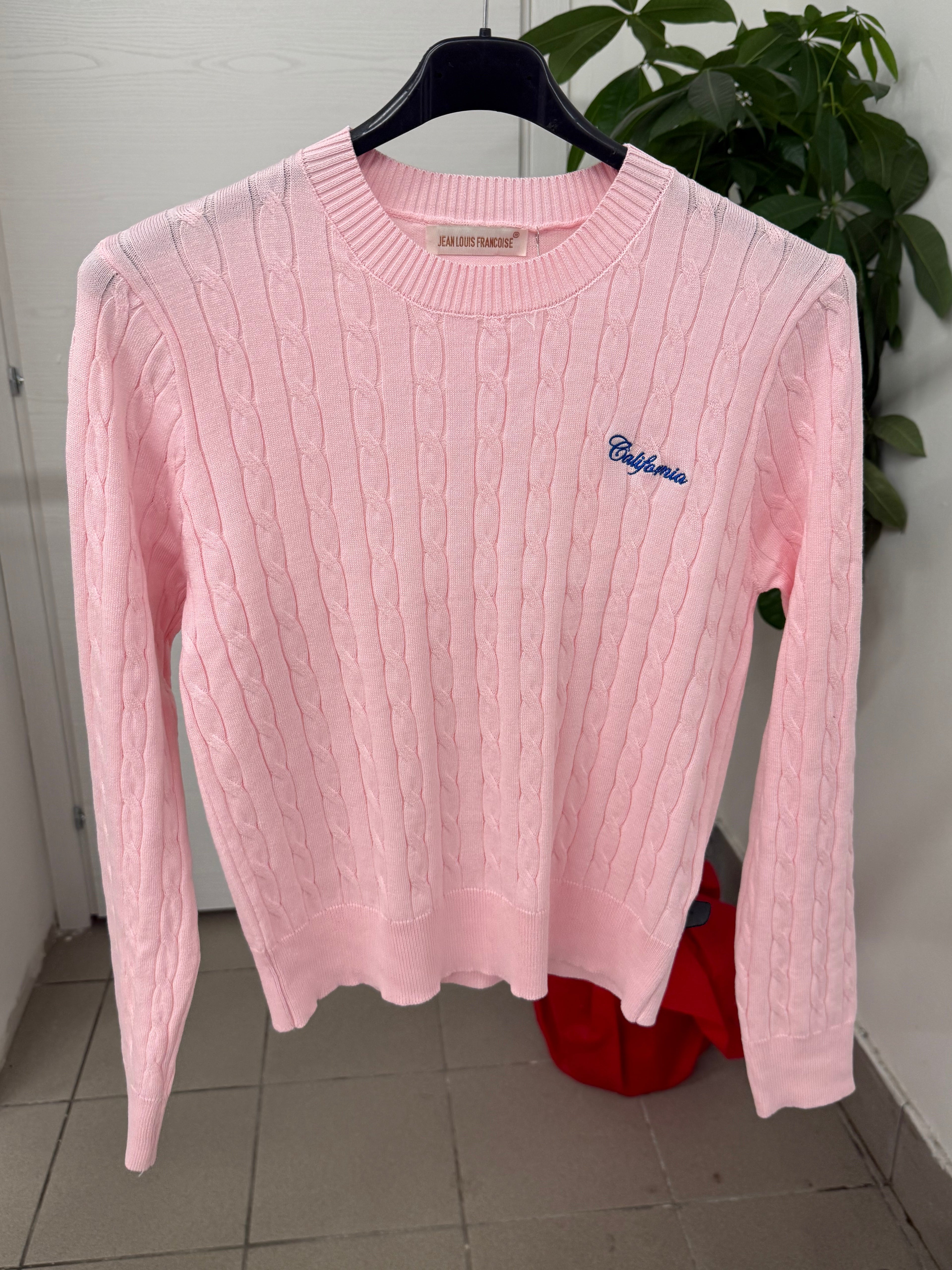 Maglia con intreccio con scritta