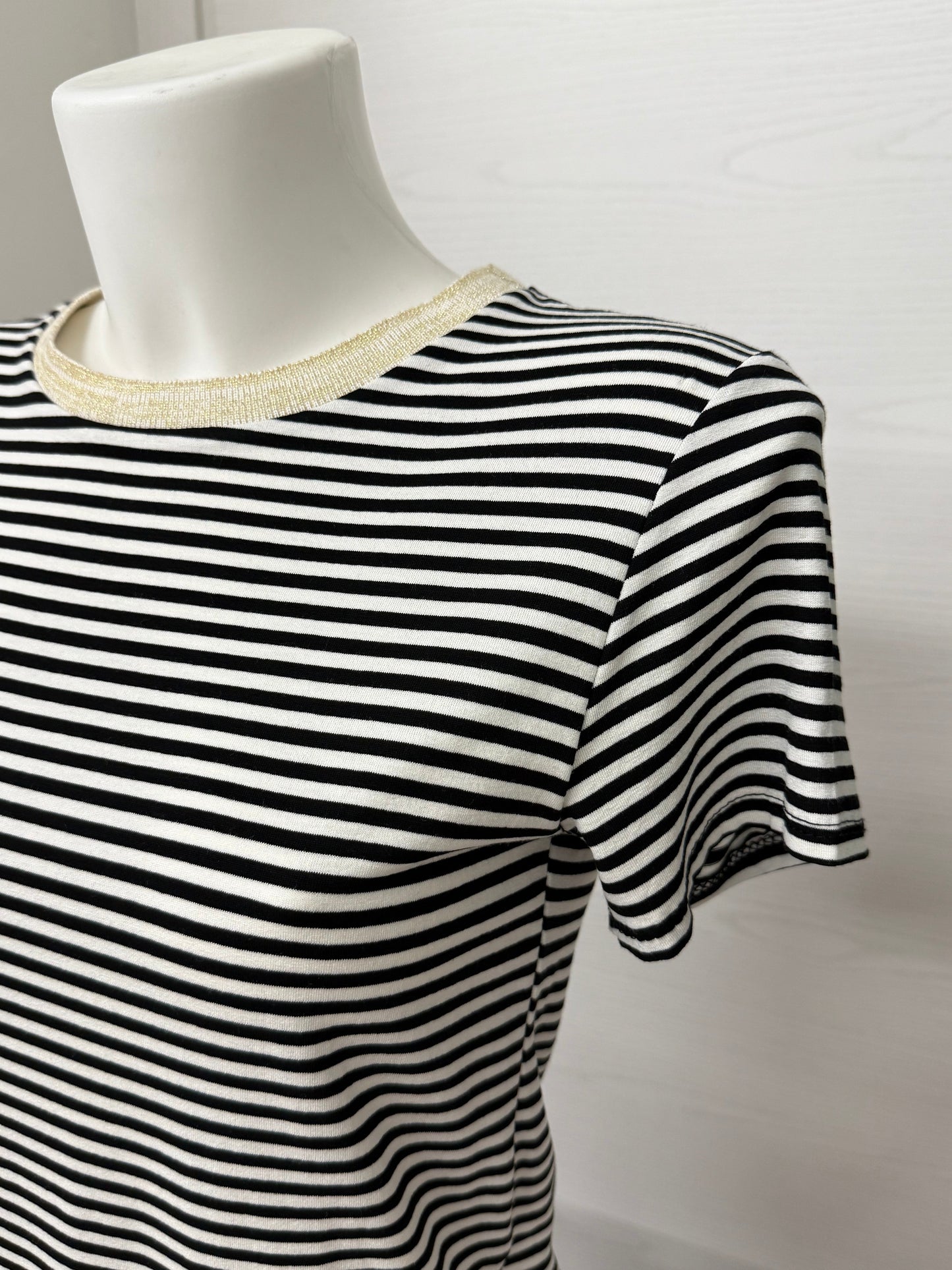 Maglietta a righe con colletto lurex FGD MODA
