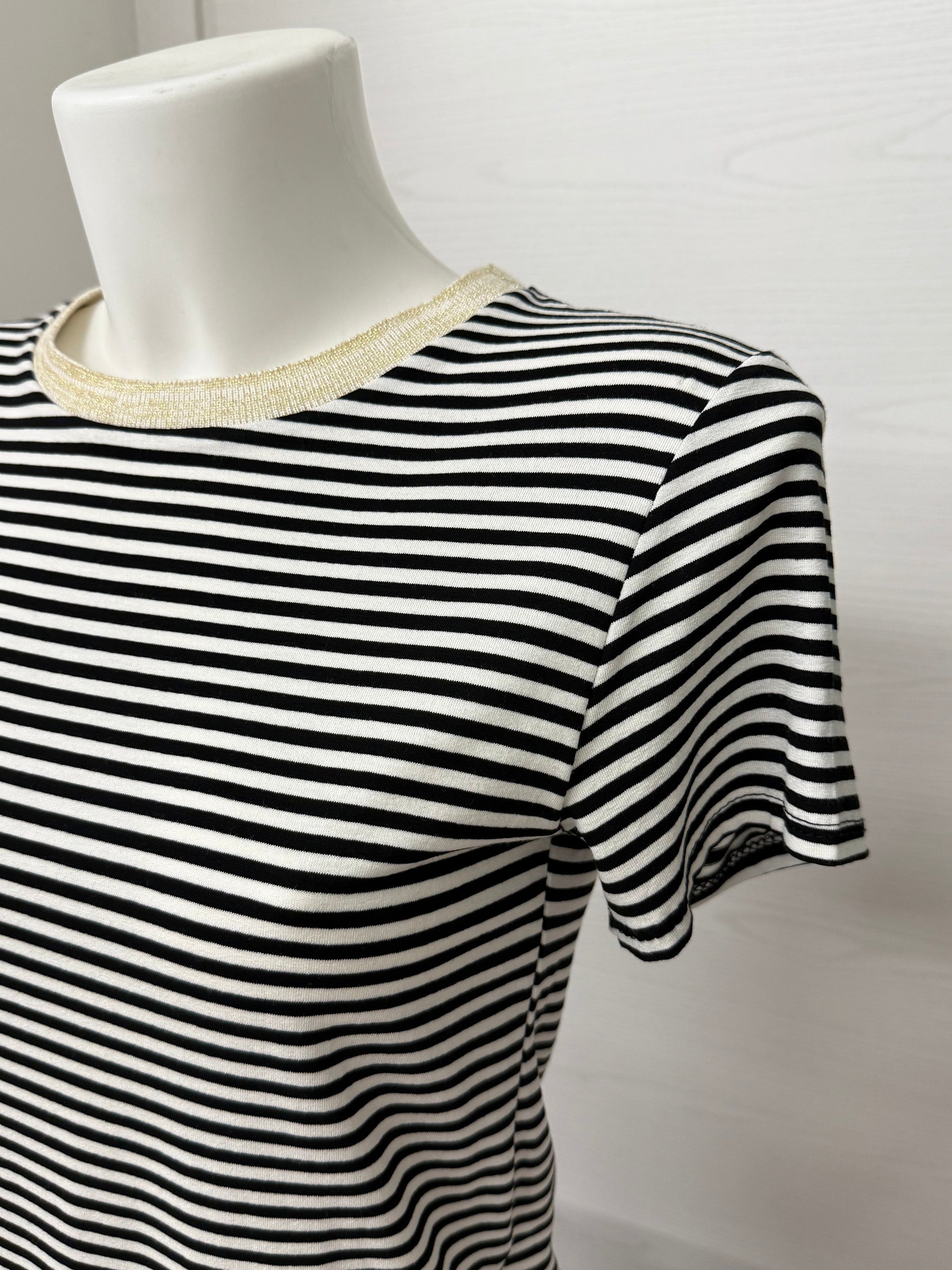 Maglietta a righe con colletto lurex FGD MODA