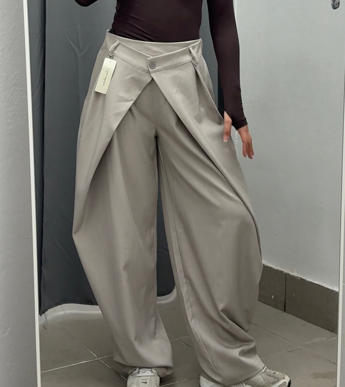 Pantaloni balloon tinta unita con pence FGD MODA