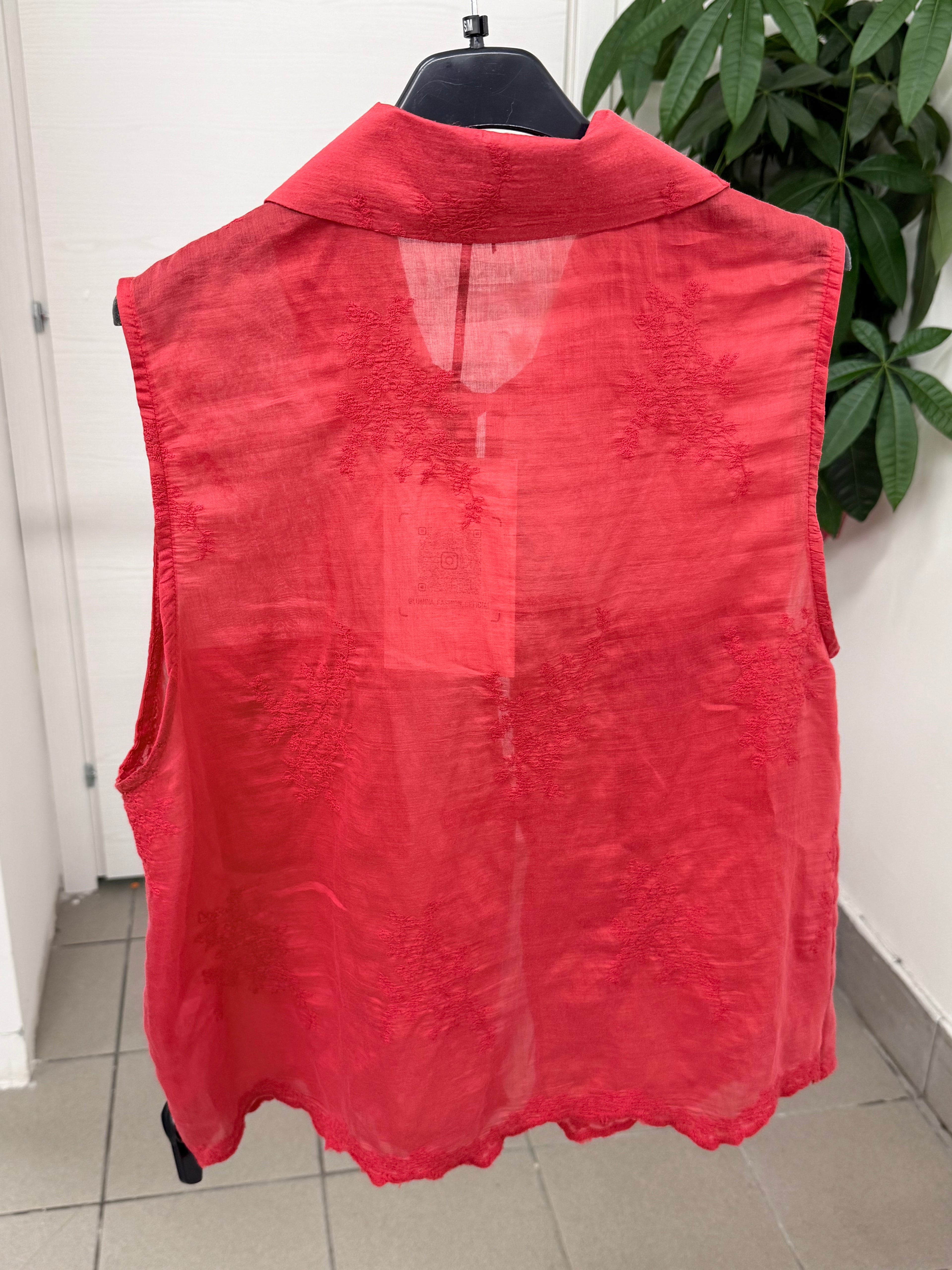 Gilet semitrasparente in Lyocell con taschini LUMINA FGD MODA