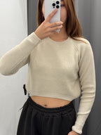 Maglione Crop Con Mini Paillettes FGD MODA