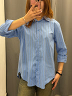Camicia 100% Cotone Over Fit A Righe FGD MODA