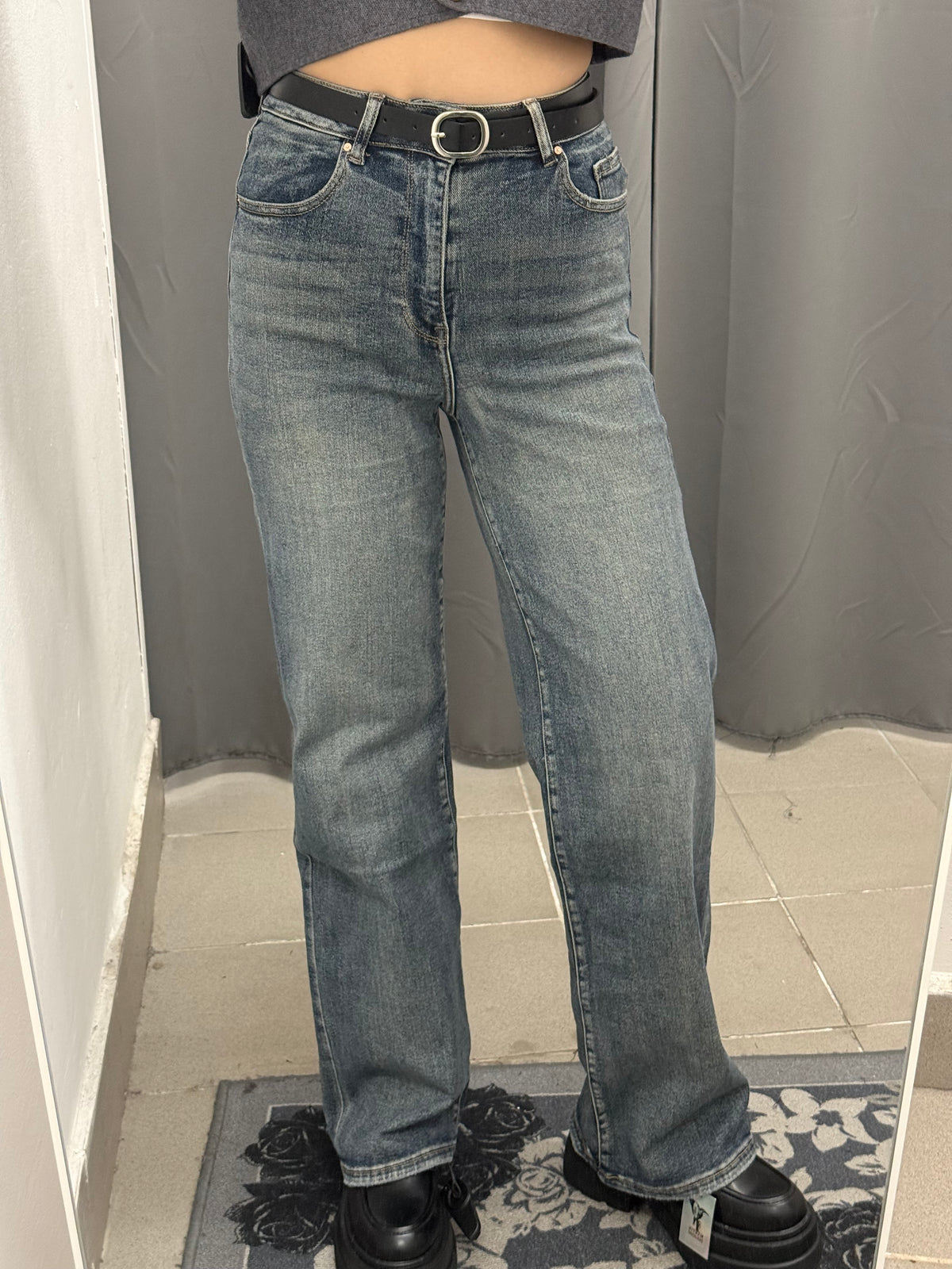 Jeans A Palazzo Con Cinta H3850 FGD MODA