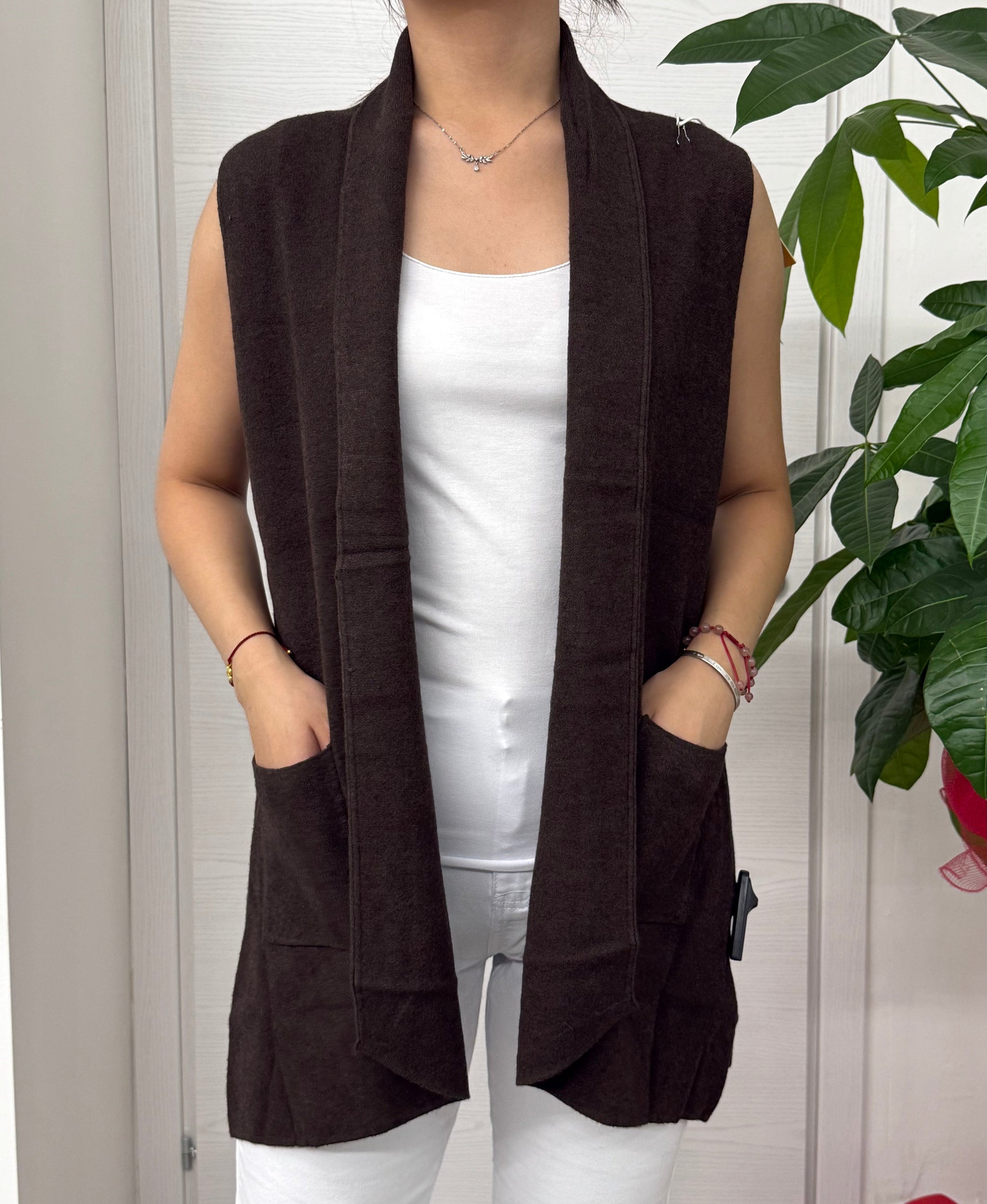 Cardigan smanicato FGD MODA