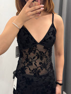 Top Semitrasparente Con Stampe Fiorate In Velluto FGD MODA
