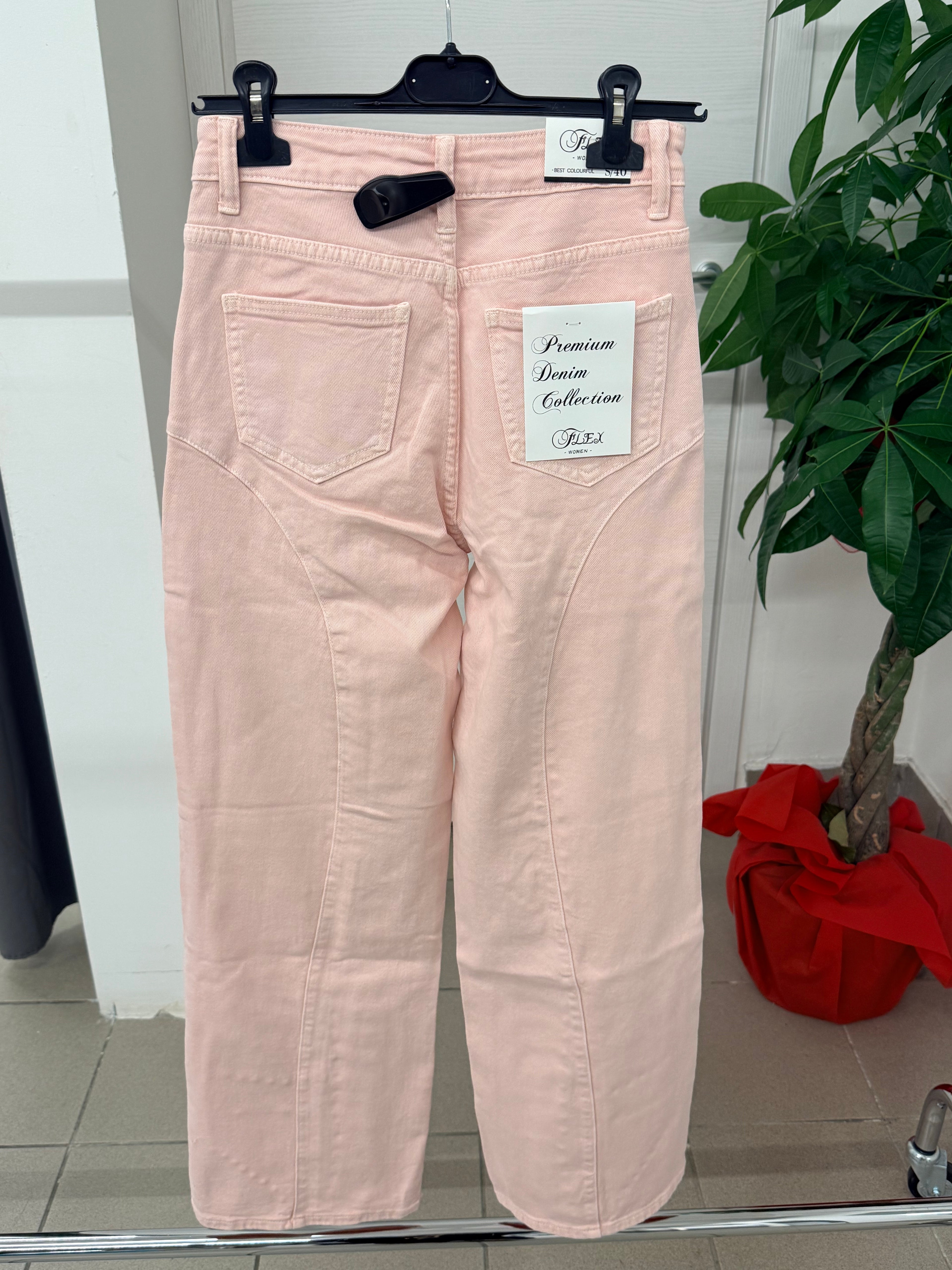 Jeans a palazzo con borchie FGD MODA