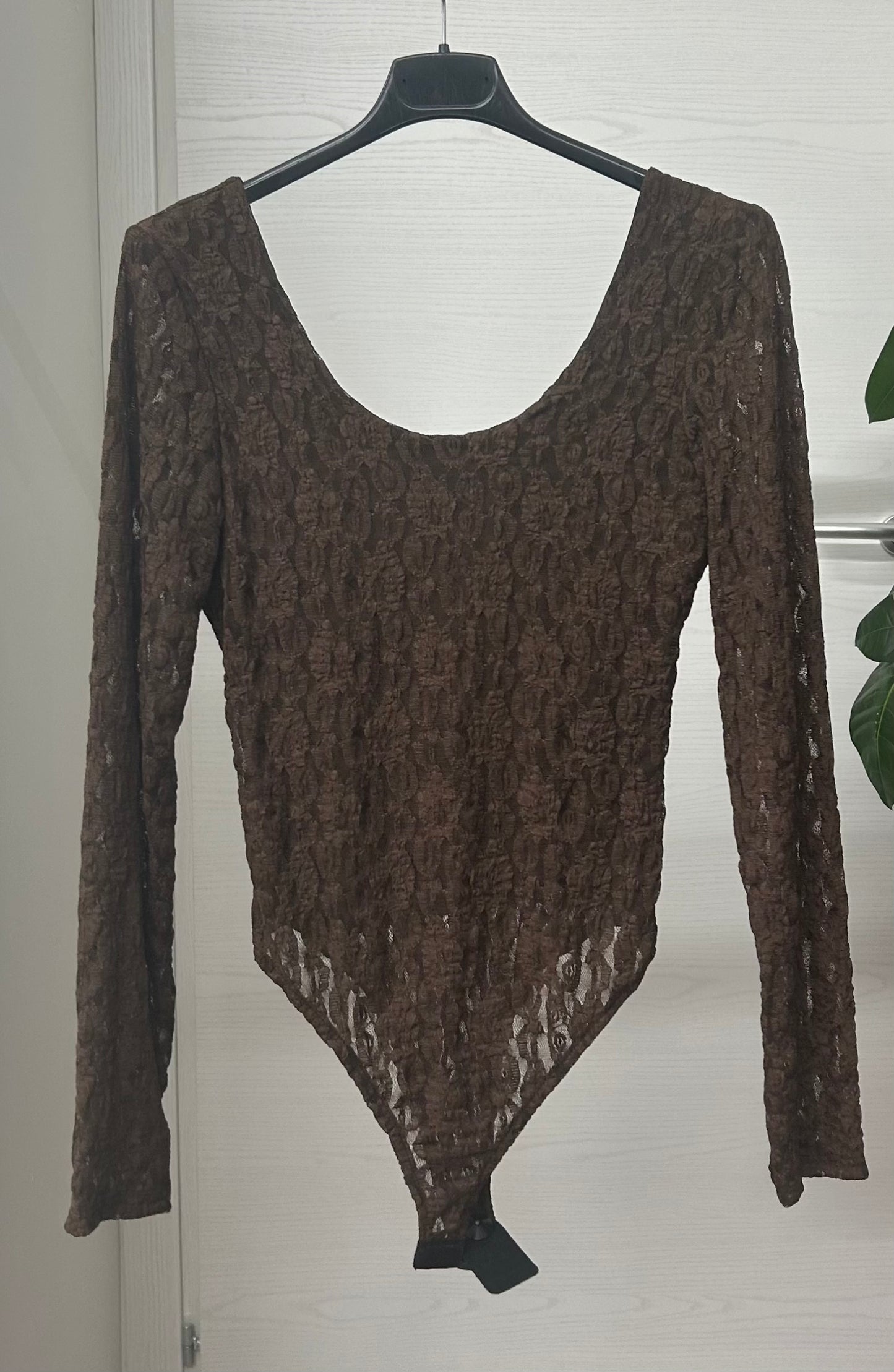 Body in pizzo a maniche lunghe