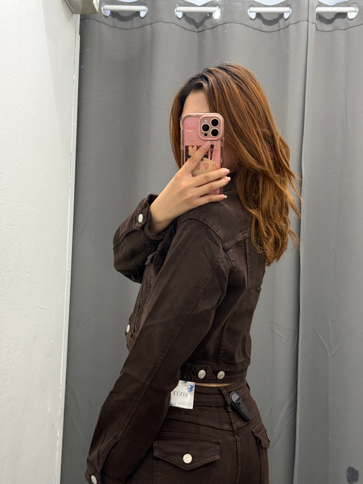 Giacca Denim Crop Con Tasche FGD MODA