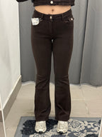 Jeans A Campana Con Patta Con Bottone H3903 FGD MODA