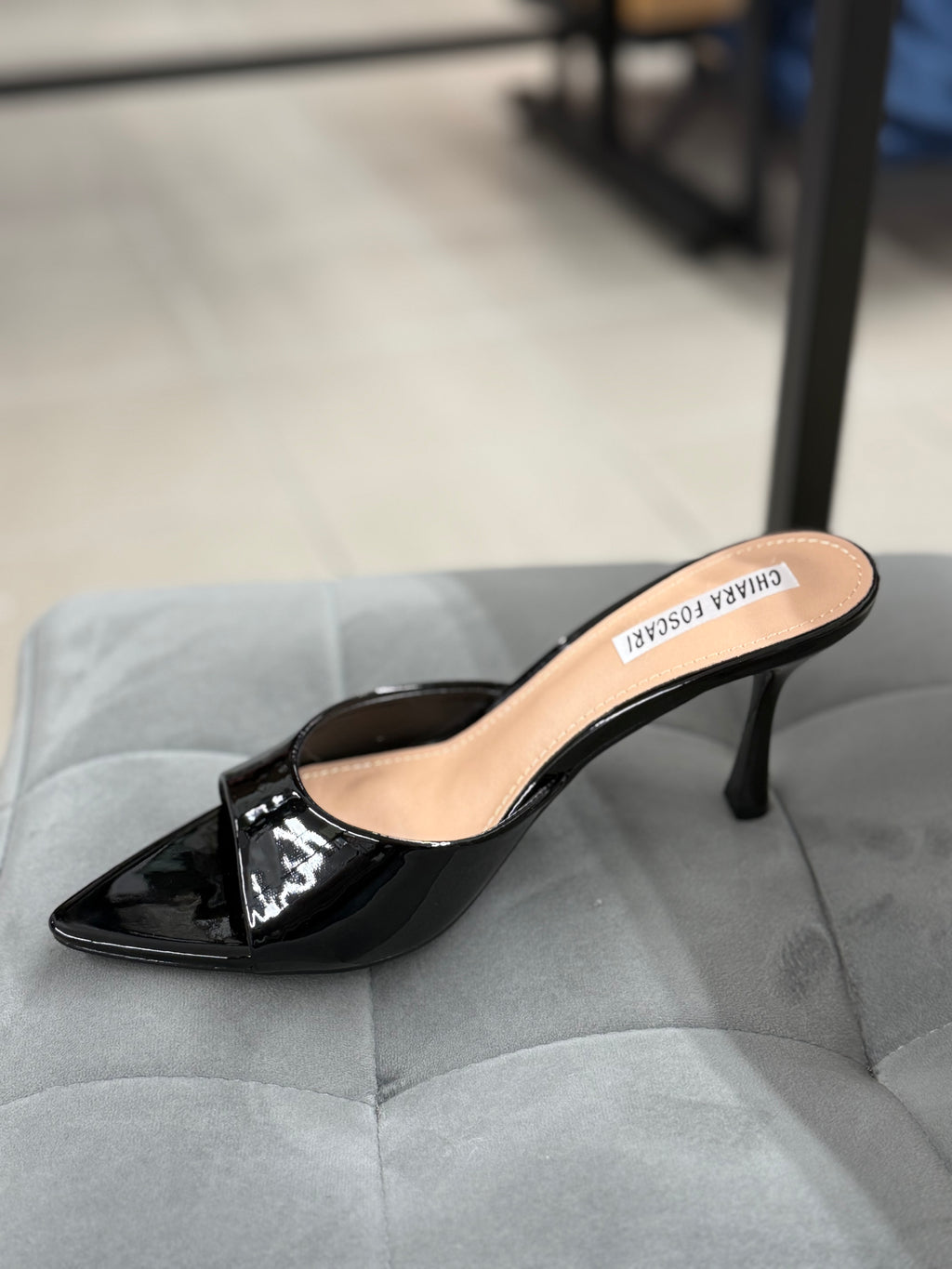 Décolleté ciabatta laccato tacco 8cm A30-198 FGD MODA