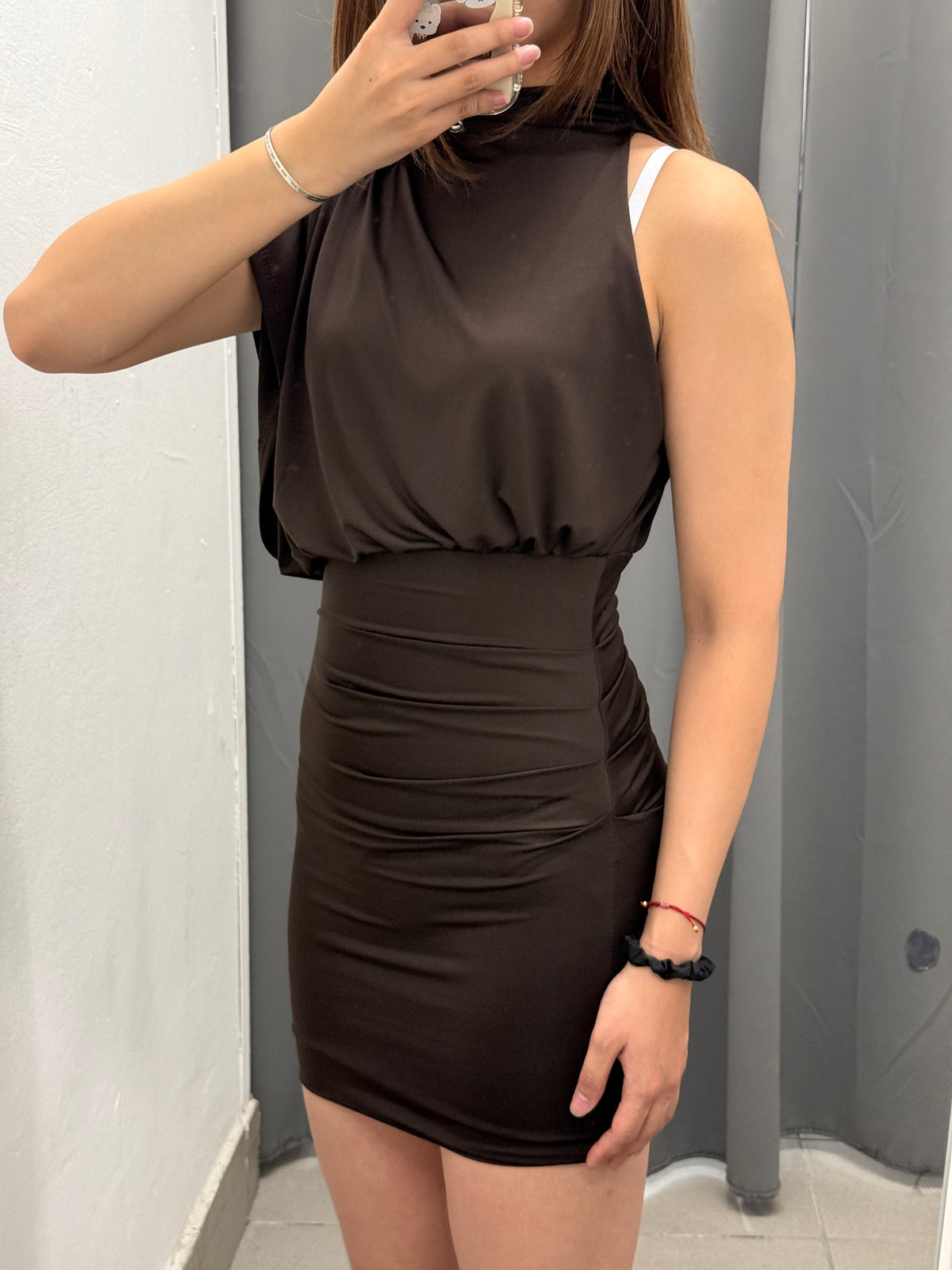 Abito Corto Asimmetrico Con Arricciatura Laterale FGD MODA